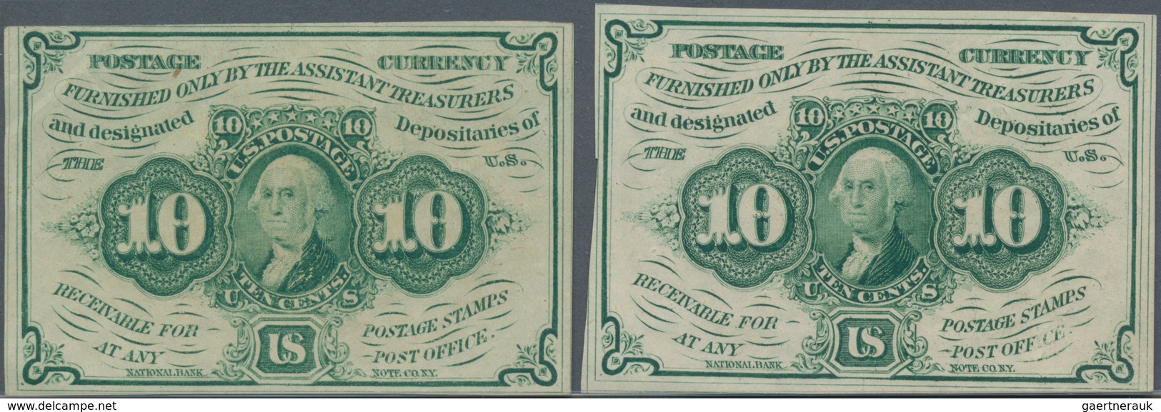 Vereinigte Staaten Von Amerika: Fractional Currency Lot, Comprised Of 17 Pieces Including FR 1226, 1 - Other & Unclassified