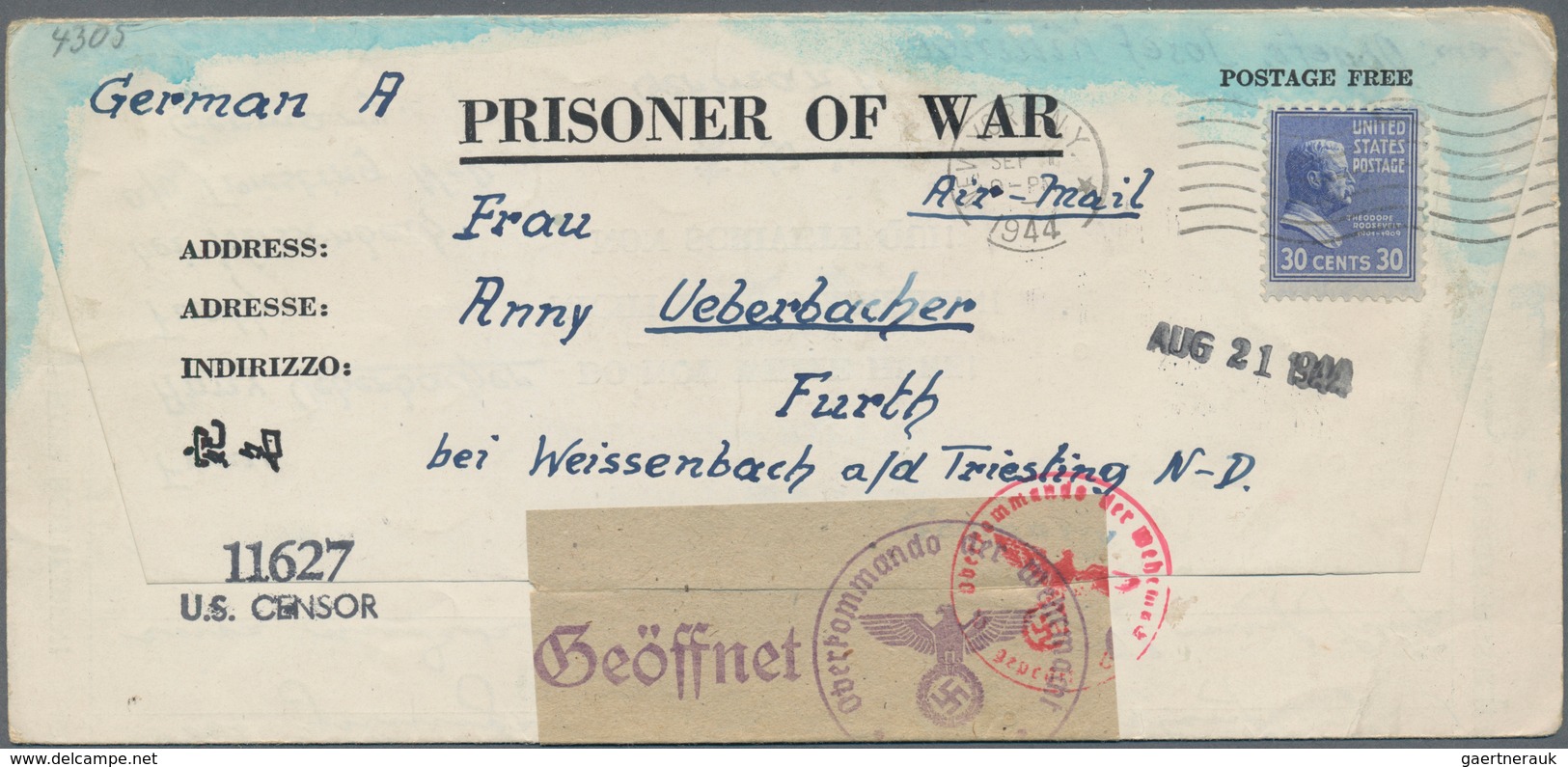 Vereinigte Staaten Von Amerika: 1855/1940 Approx. 390 Letters And Cards, Much Airmail (first Flights - Andere & Zonder Classificatie