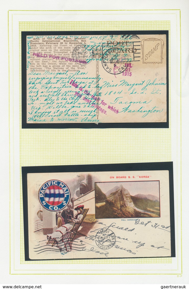 Vereinigte Staaten Von Amerika: 1860/1915 (ca.), Group Of 17 Covers/cards, Varied Condition/postal W - Other & Unclassified