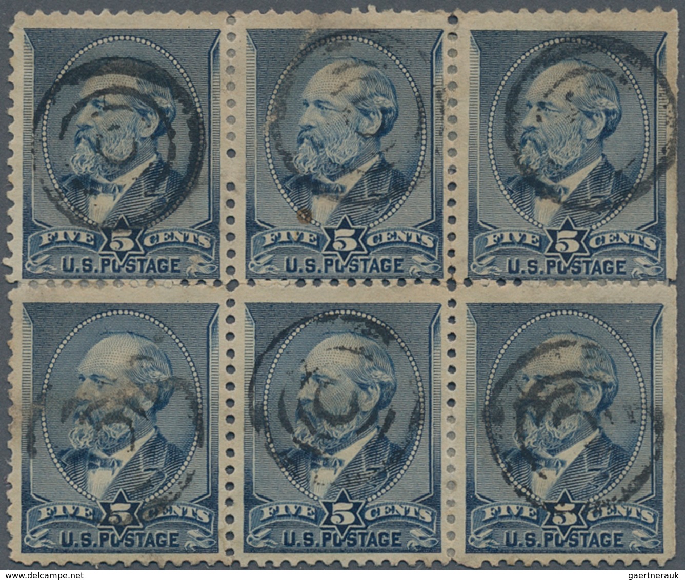Vereinigte Staaten Von Amerika: 1888/1890, Collection With 23 Covers Franked With 5 C Indigo "Garfie - Other & Unclassified