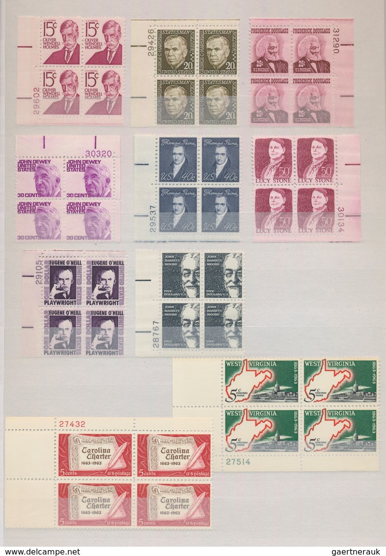 Vereinigte Staaten Von Amerika: 1933/1979, Comprehensive Collection Of Apprx. 750 Marginal Blocks Of - Andere & Zonder Classificatie