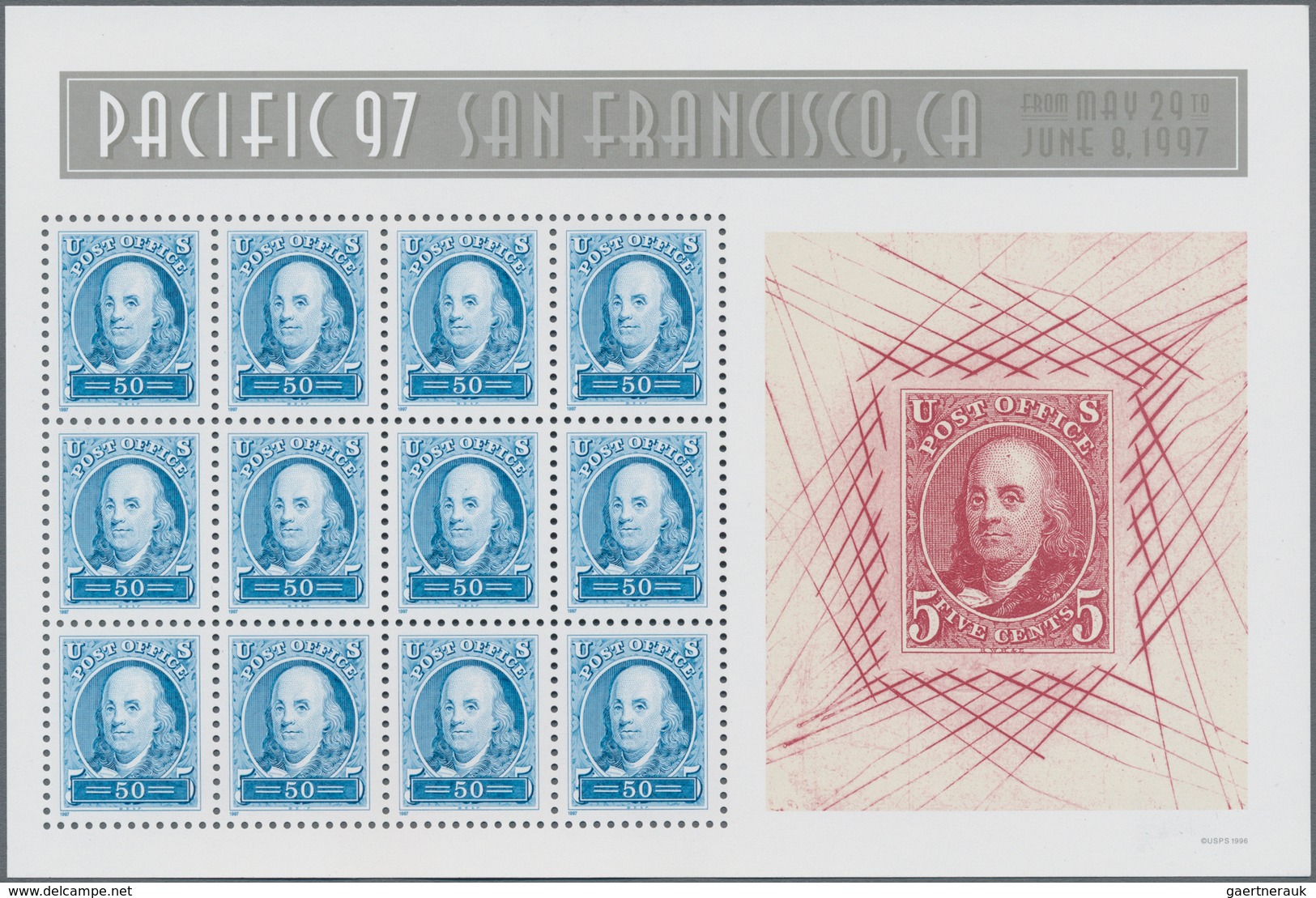 Vereinigte Staaten Von Amerika: 1997, Benjamin Franklin, Michel No. 2830 In 4100 Mini Sheets, Each W - Other & Unclassified