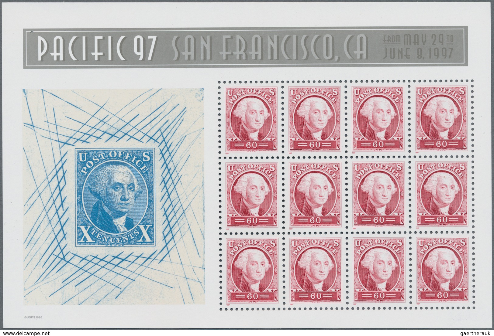 Vereinigte Staaten Von Amerika: 1997, George Washington, In 3200 Mini Sheets, Each With 12 Stamps. A - Sonstige & Ohne Zuordnung