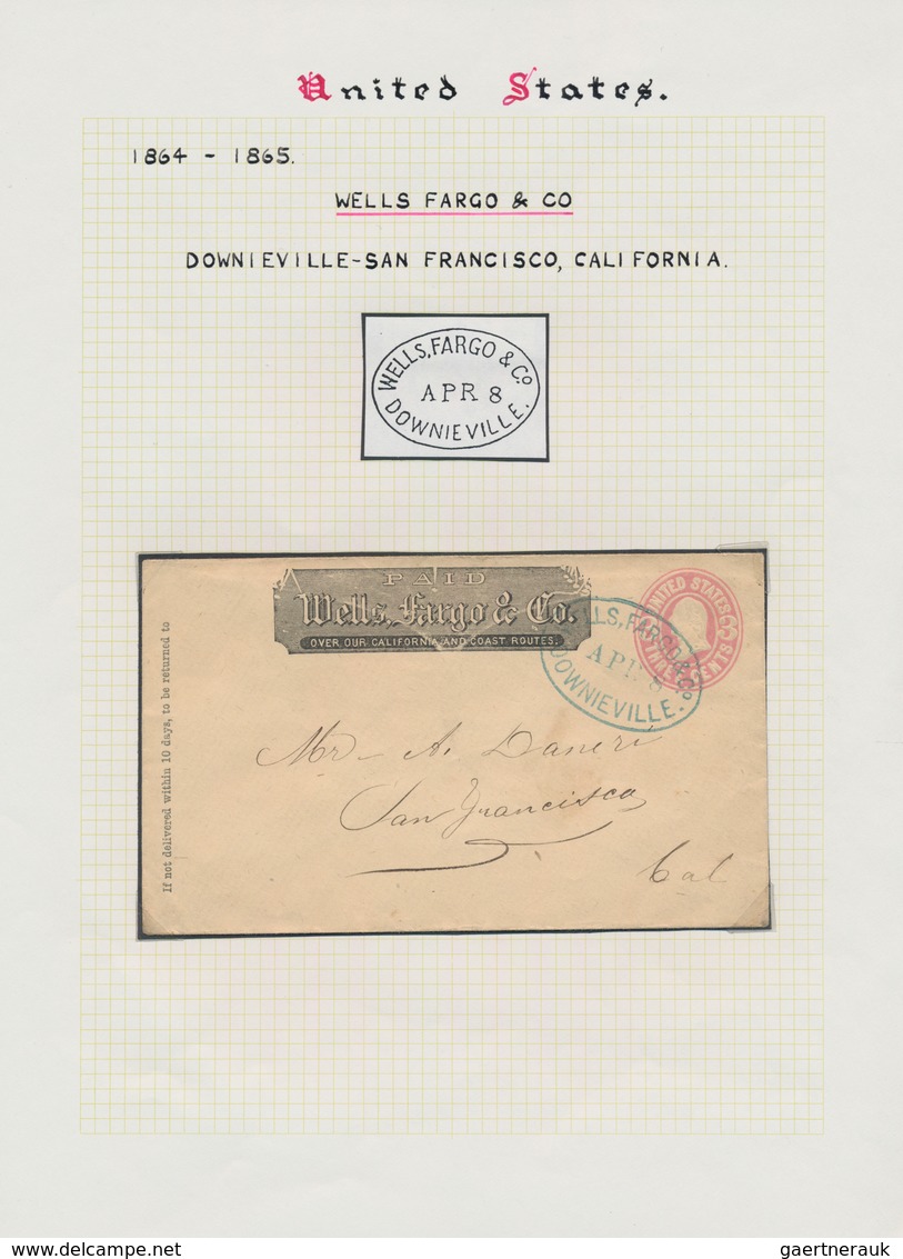 Vereinigte Staaten Von Amerika - Ganzsachen: 1864/1889, Collection Of 19 Used "WELLS FARGO" Envelope - Other & Unclassified