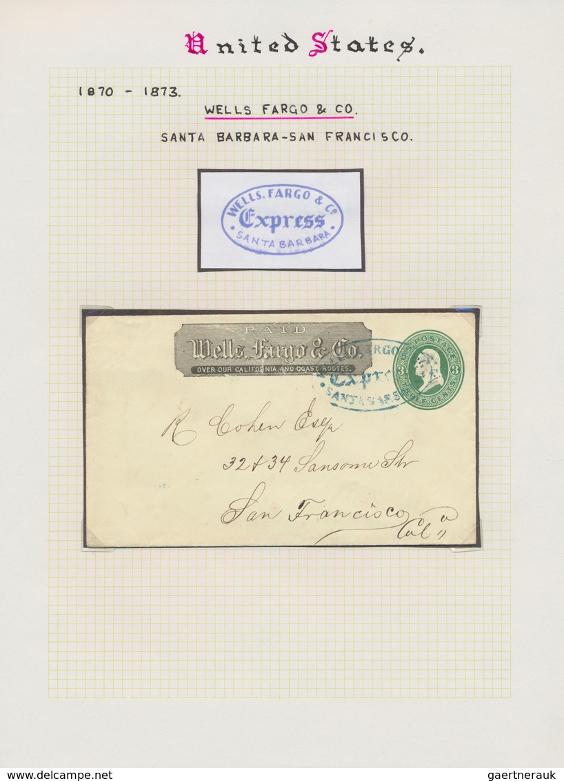 Vereinigte Staaten Von Amerika - Ganzsachen: 1864/1889, Collection Of 19 Used "WELLS FARGO" Envelope - Other & Unclassified