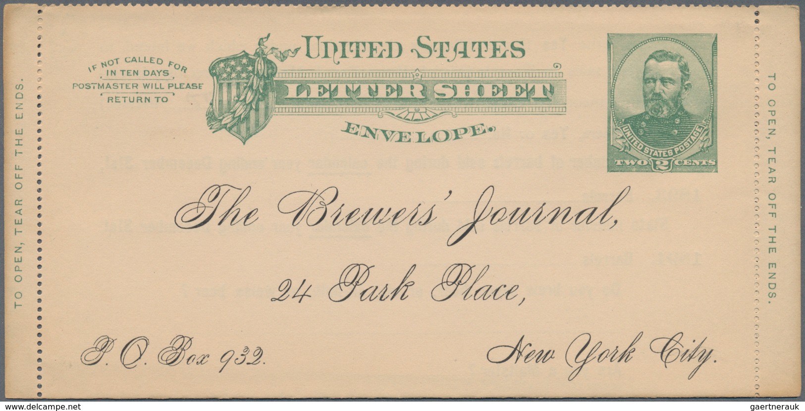 Vereinigte Staaten Von Amerika - Ganzsachen: 1886 Seventeen Unused And Used Postal Stationery Letter - Autres & Non Classés