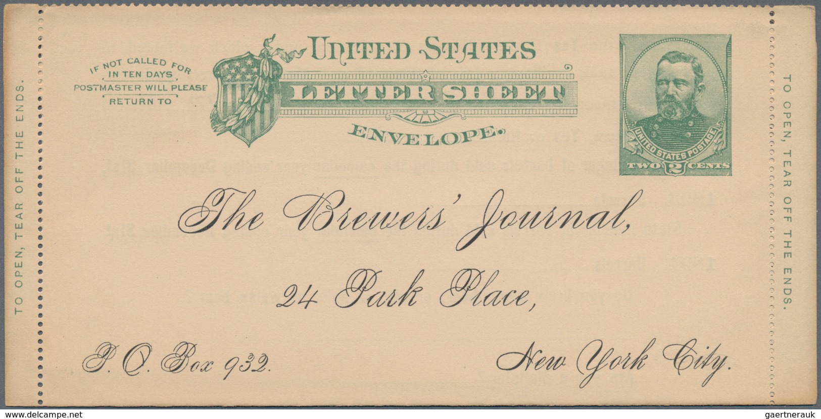 Vereinigte Staaten Von Amerika - Ganzsachen: 1886 Seventeen Unused And Used Postal Stationery Letter - Andere & Zonder Classificatie