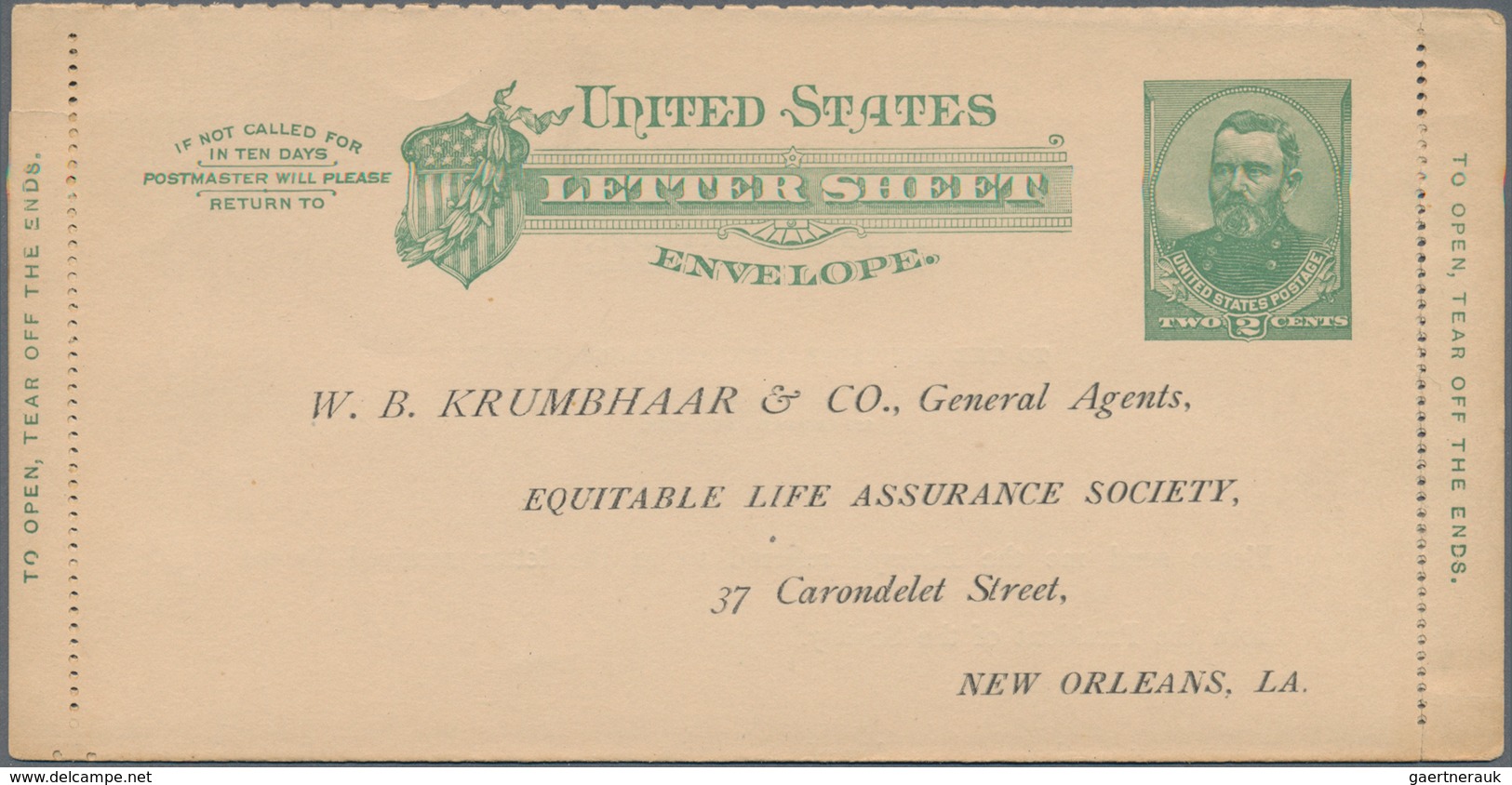 Vereinigte Staaten Von Amerika - Ganzsachen: 1886 Seventeen Unused And Used Postal Stationery Letter - Otros & Sin Clasificación