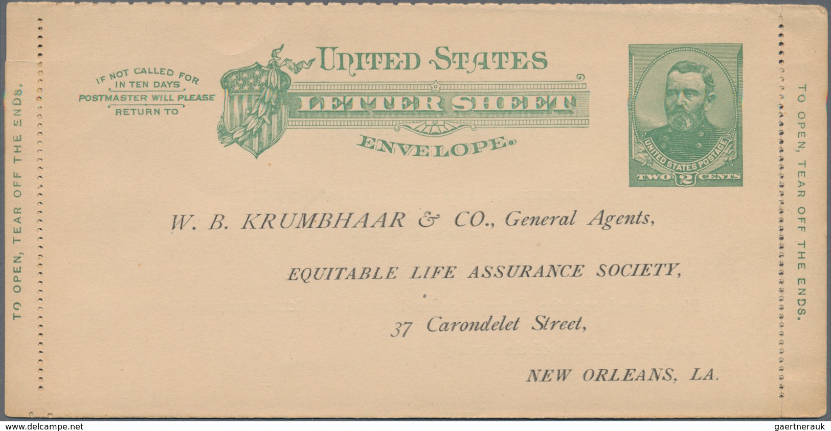 Vereinigte Staaten Von Amerika - Ganzsachen: 1886 Seventeen Unused And Used Postal Stationery Letter - Andere & Zonder Classificatie