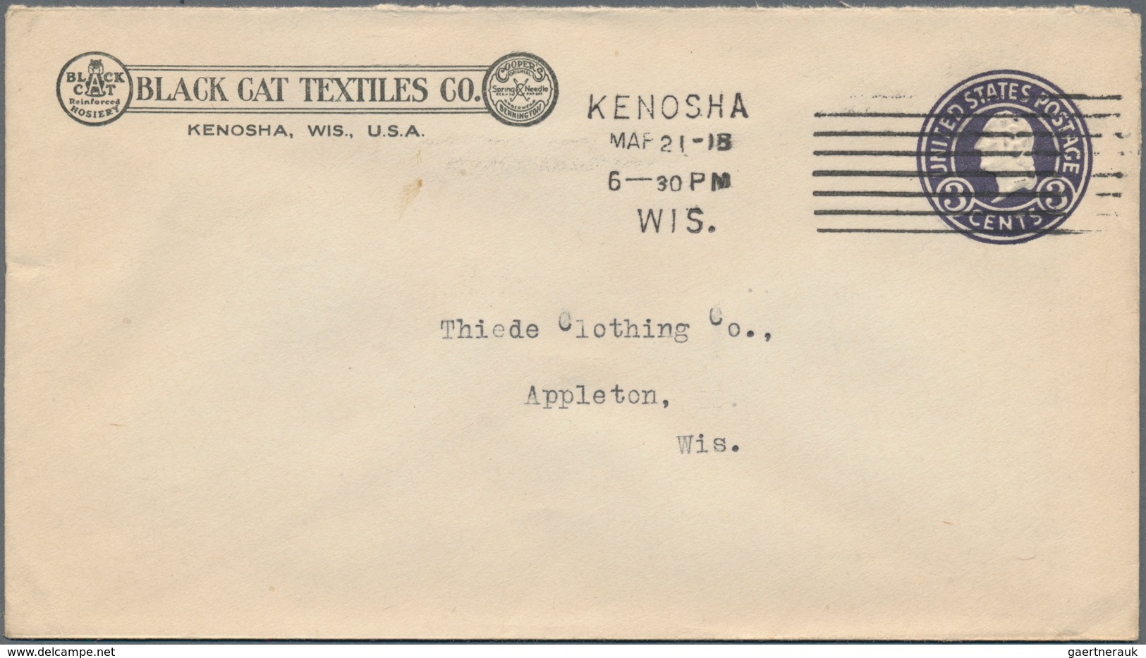 Vereinigte Staaten Von Amerika - Ganzsachen: 1917/42 Ca. 600 Commercially Used Postal Stationery Env - Autres & Non Classés