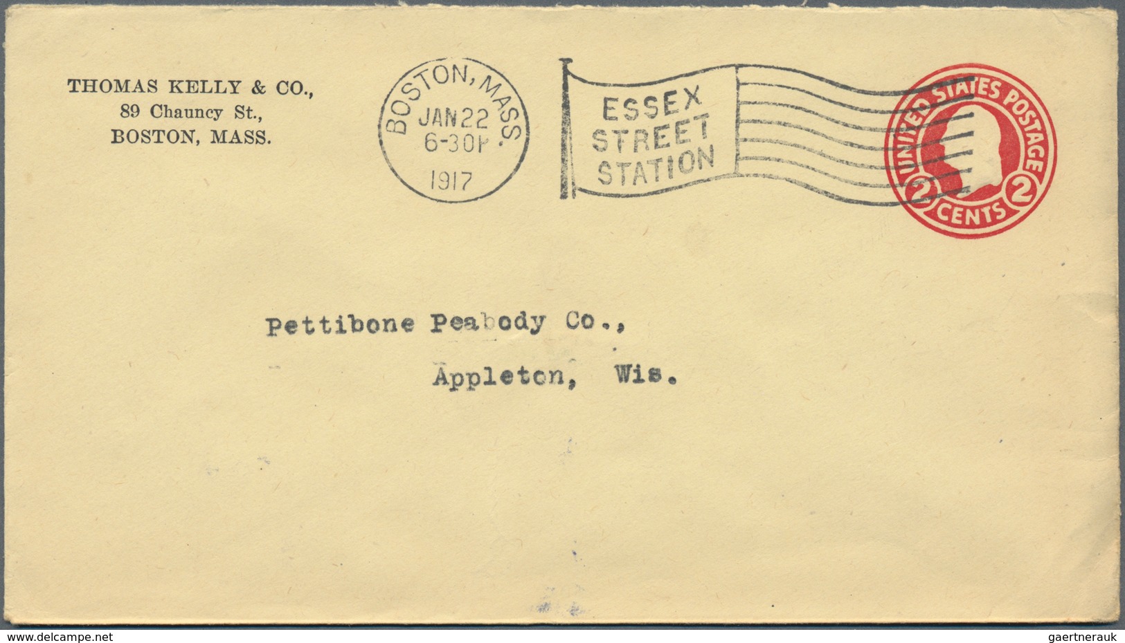 Vereinigte Staaten Von Amerika - Ganzsachen: 1917/49 Ca. 600 Commercially Used Postal Stationery Env - Sonstige & Ohne Zuordnung