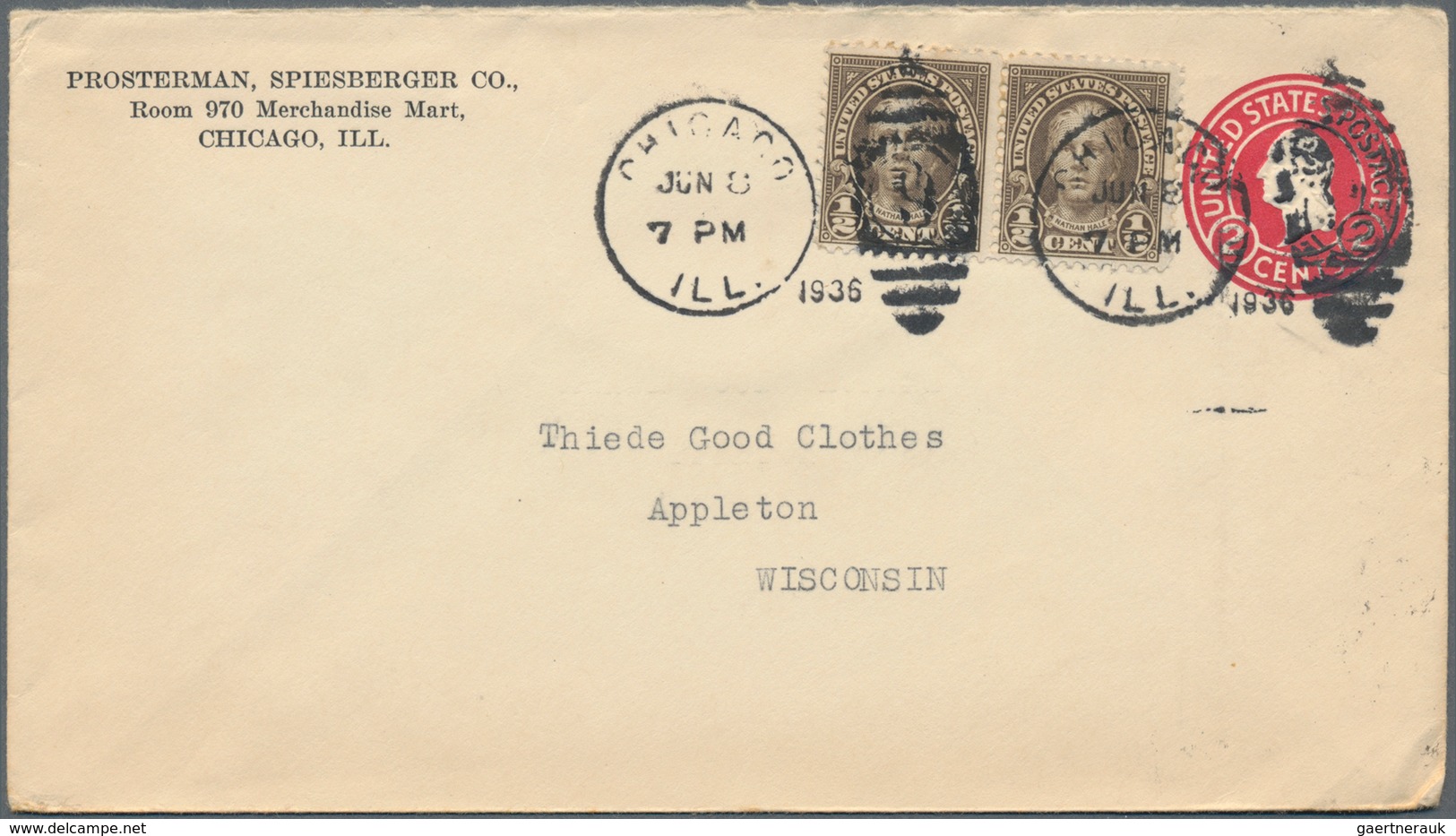 Vereinigte Staaten von Amerika - Ganzsachen: 1917/49 ca. 600 commercially used postal stationery env