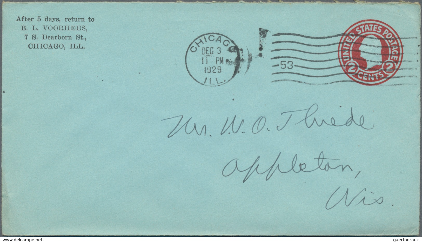 Vereinigte Staaten Von Amerika - Ganzsachen: 1918/44 Ca. 600 Commercially Used Postal Stationery Env - Sonstige & Ohne Zuordnung