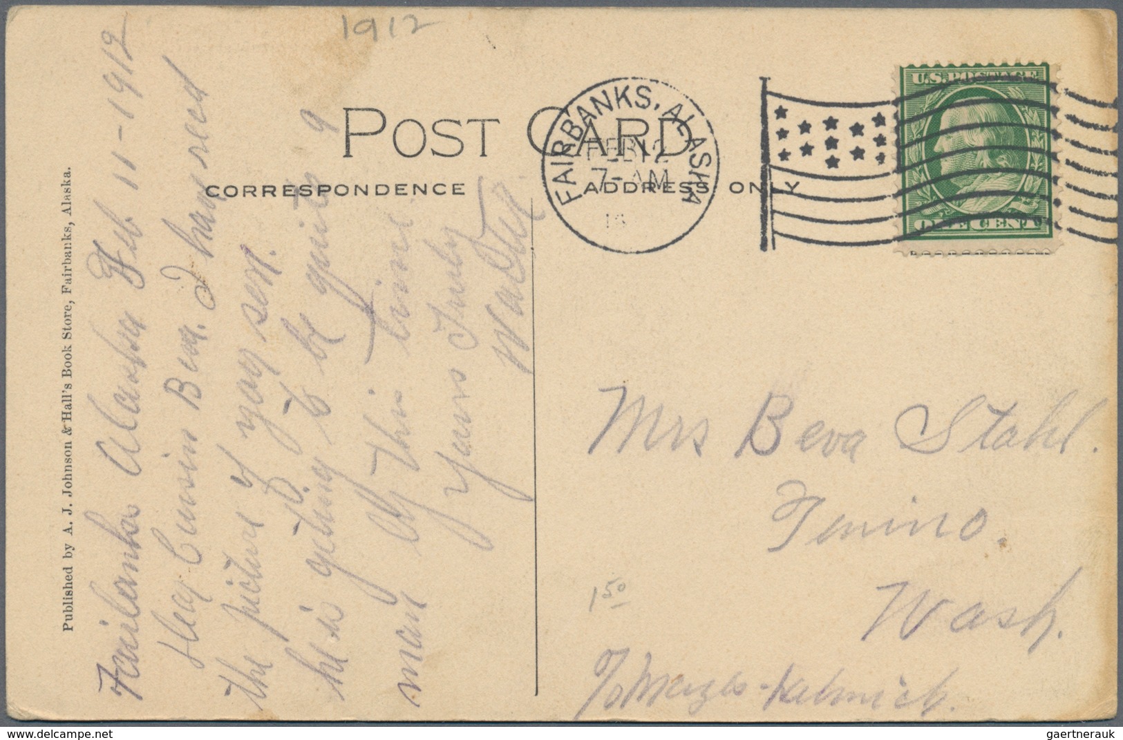 Vereinigte Staaten Von Amerika - Stempel: 1910/56 Nine Covers, Cards And One Postal Stationery Envel - Marcofilie