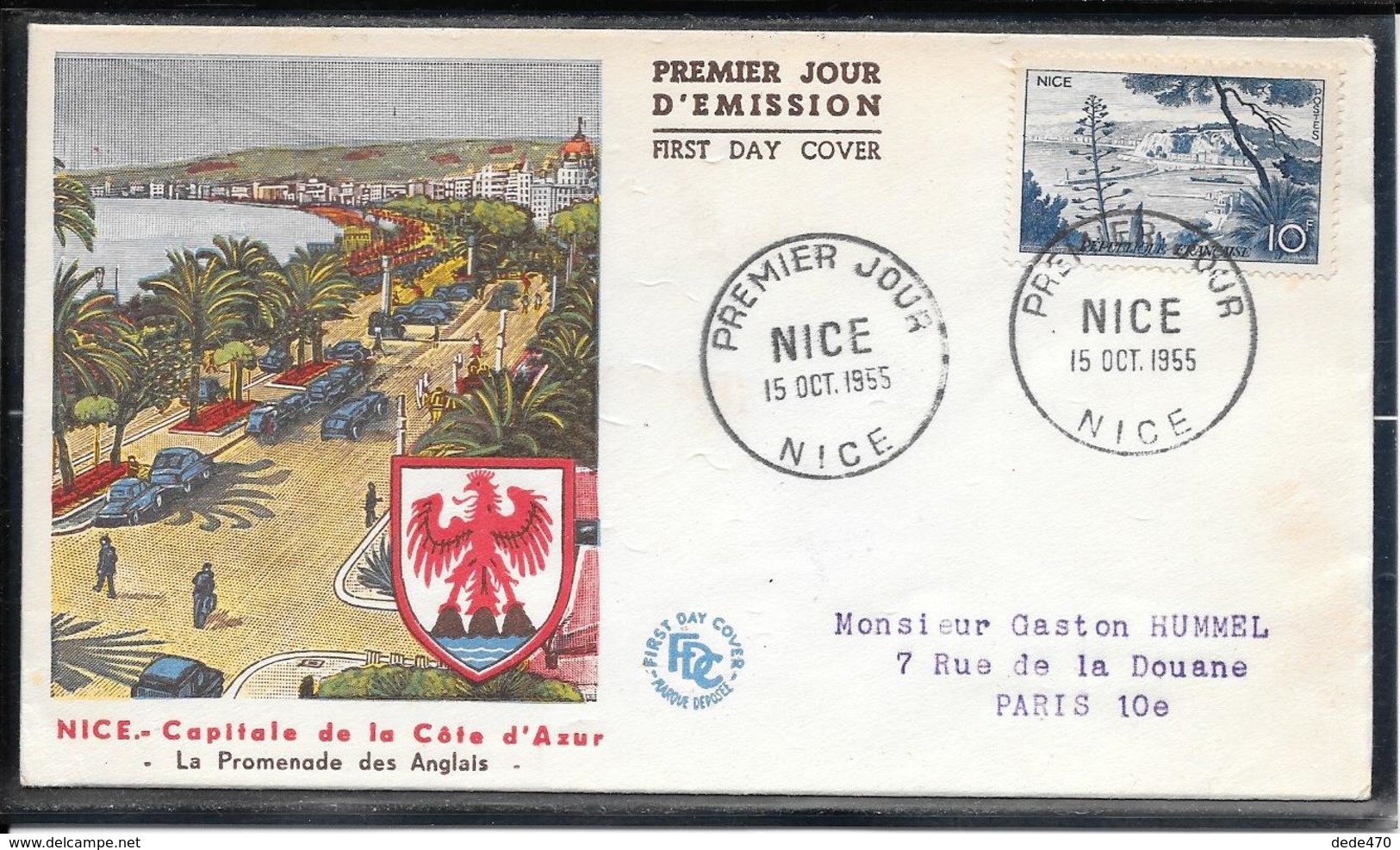 FDC 1955 - 1038  Série Touristique: Le Port De Nice - 1950-1959