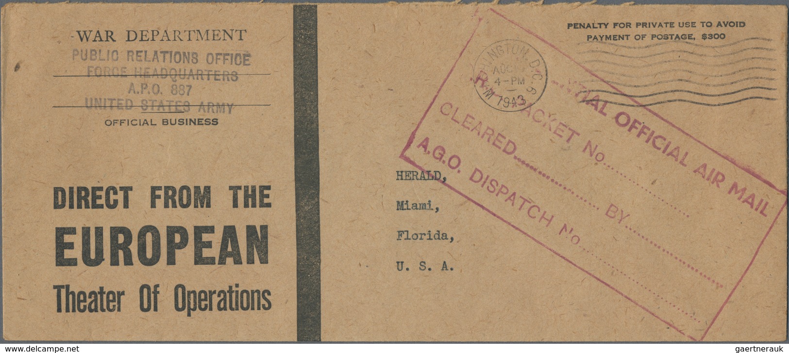 Vereinigte Staaten von Amerika - Militärpost / Feldpost: 1938/72 highly interesting accumulation of