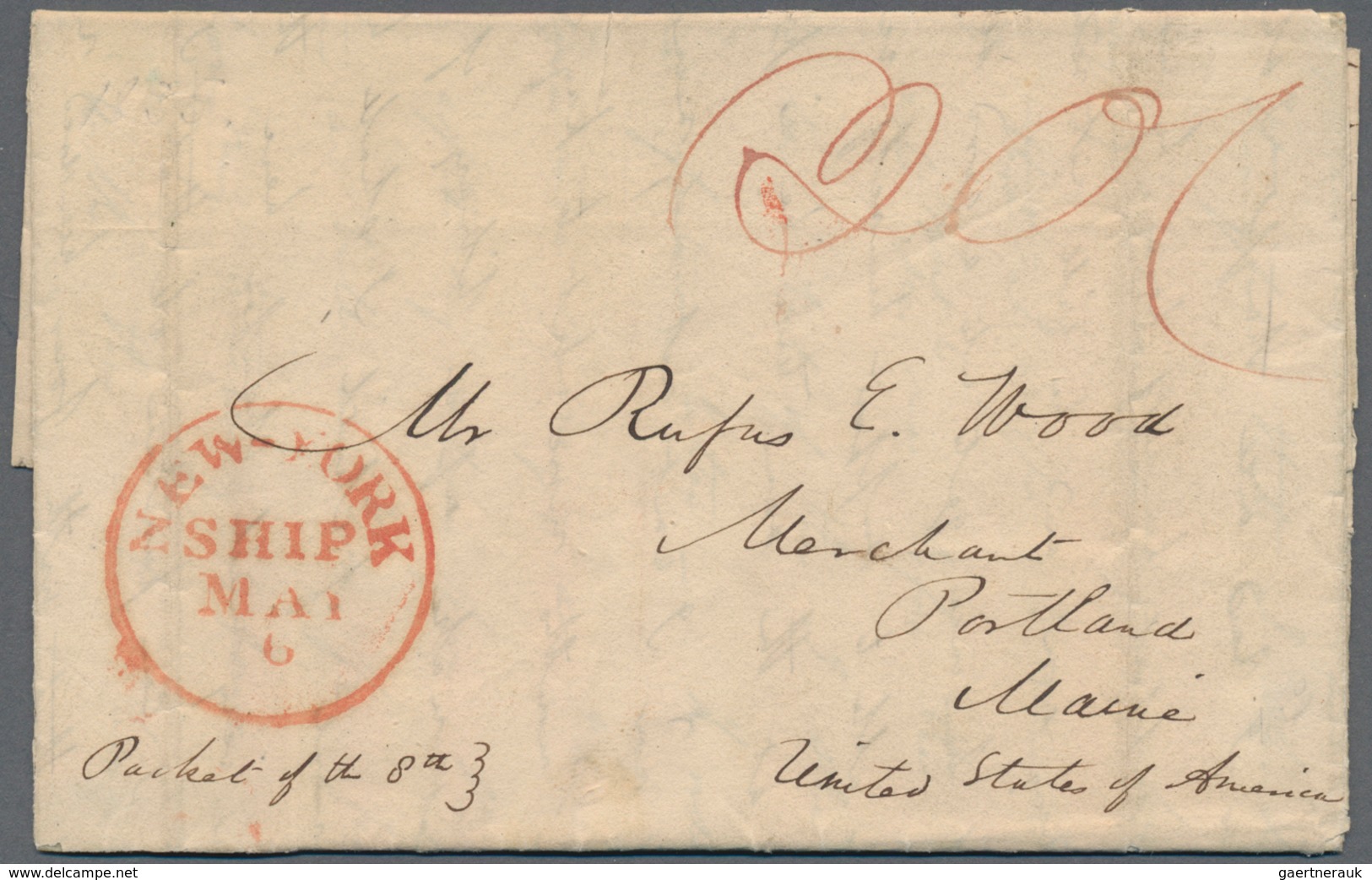 Vereinigte Staaten Von Amerika - Transatlantik-Mail: 1810/1860, FORWARDED Transatlantic Mail: Lot Wi - Autres & Non Classés