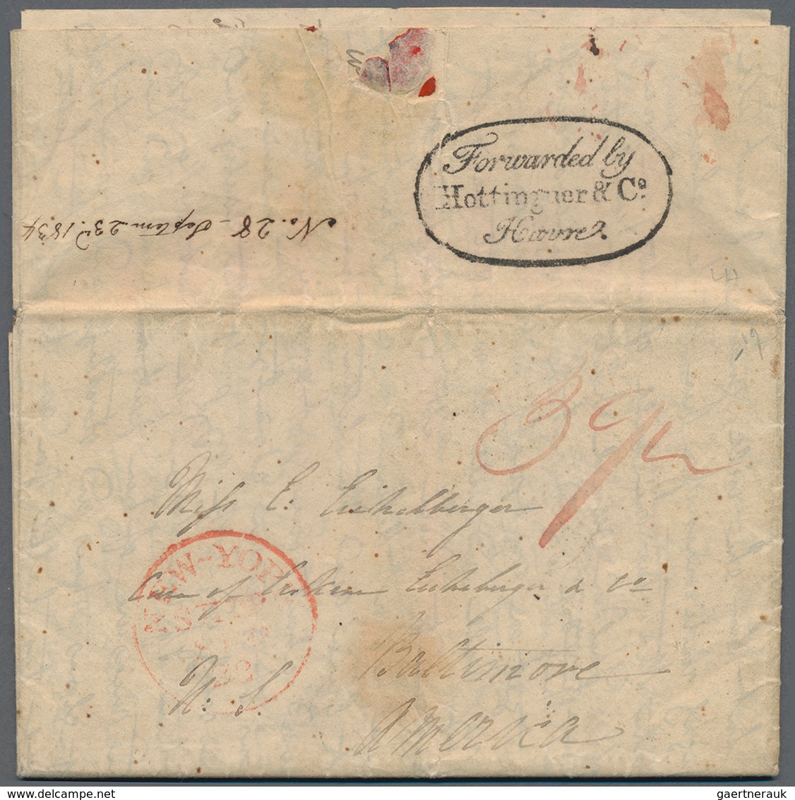 Vereinigte Staaten Von Amerika - Transatlantik-Mail: 1810/1860, FORWARDED Transatlantic Mail: Lot Wi - Otros & Sin Clasificación