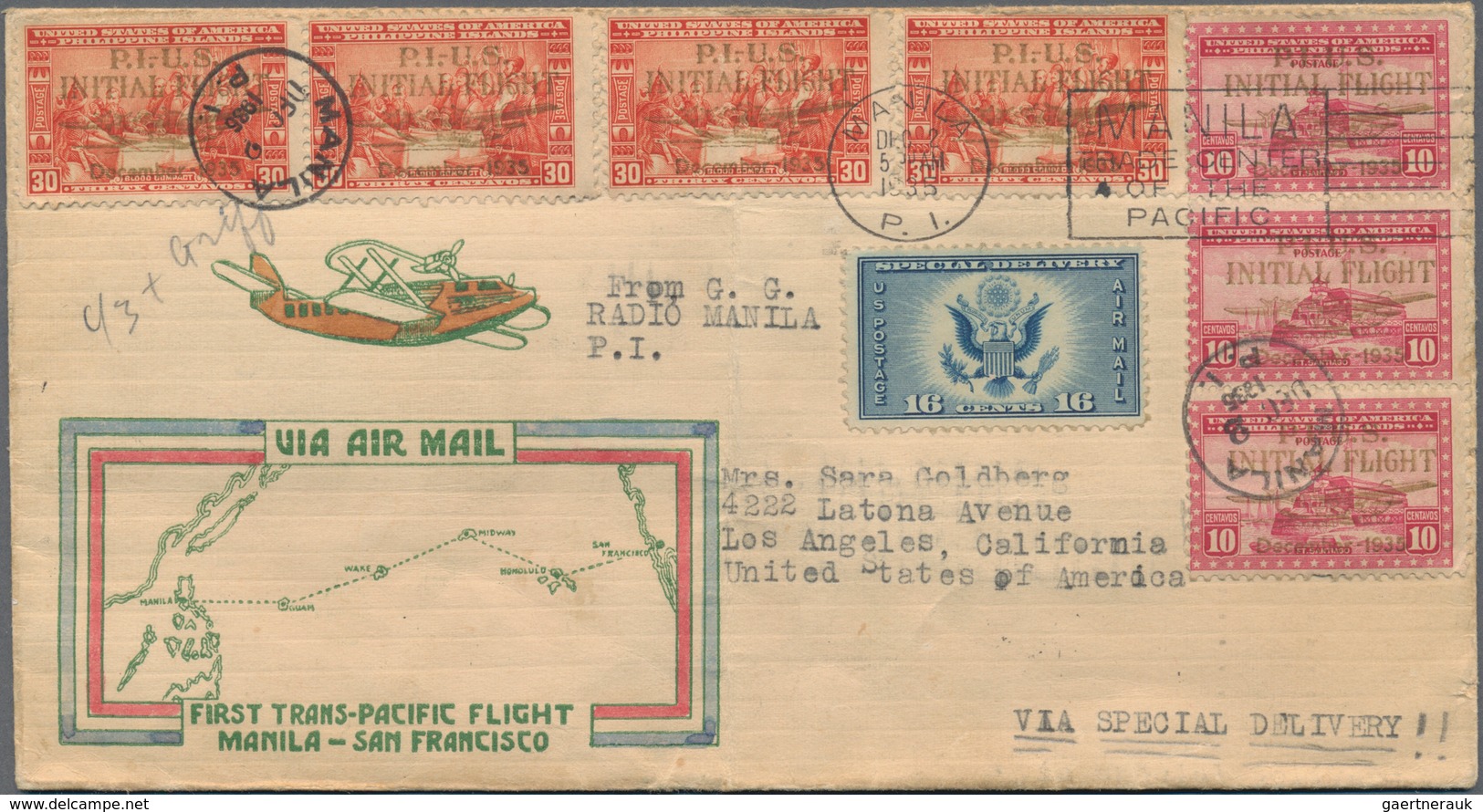 Vereinigte Staaten Von Amerika - Besonderheiten: 1921/58 12 Letters All Transported By Special Deliv - Sonstige & Ohne Zuordnung