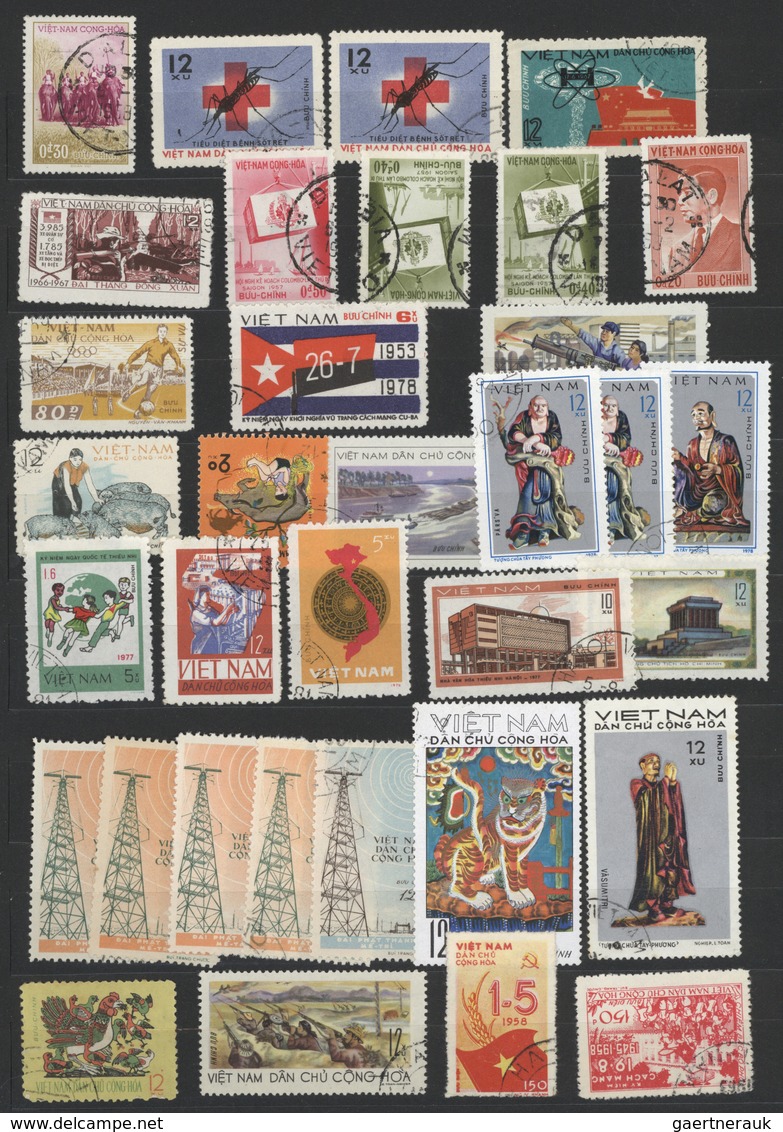 Vietnam: 1952/75 and some later, mint and used inc. many imperforated; also PR China 1949/64, mint a