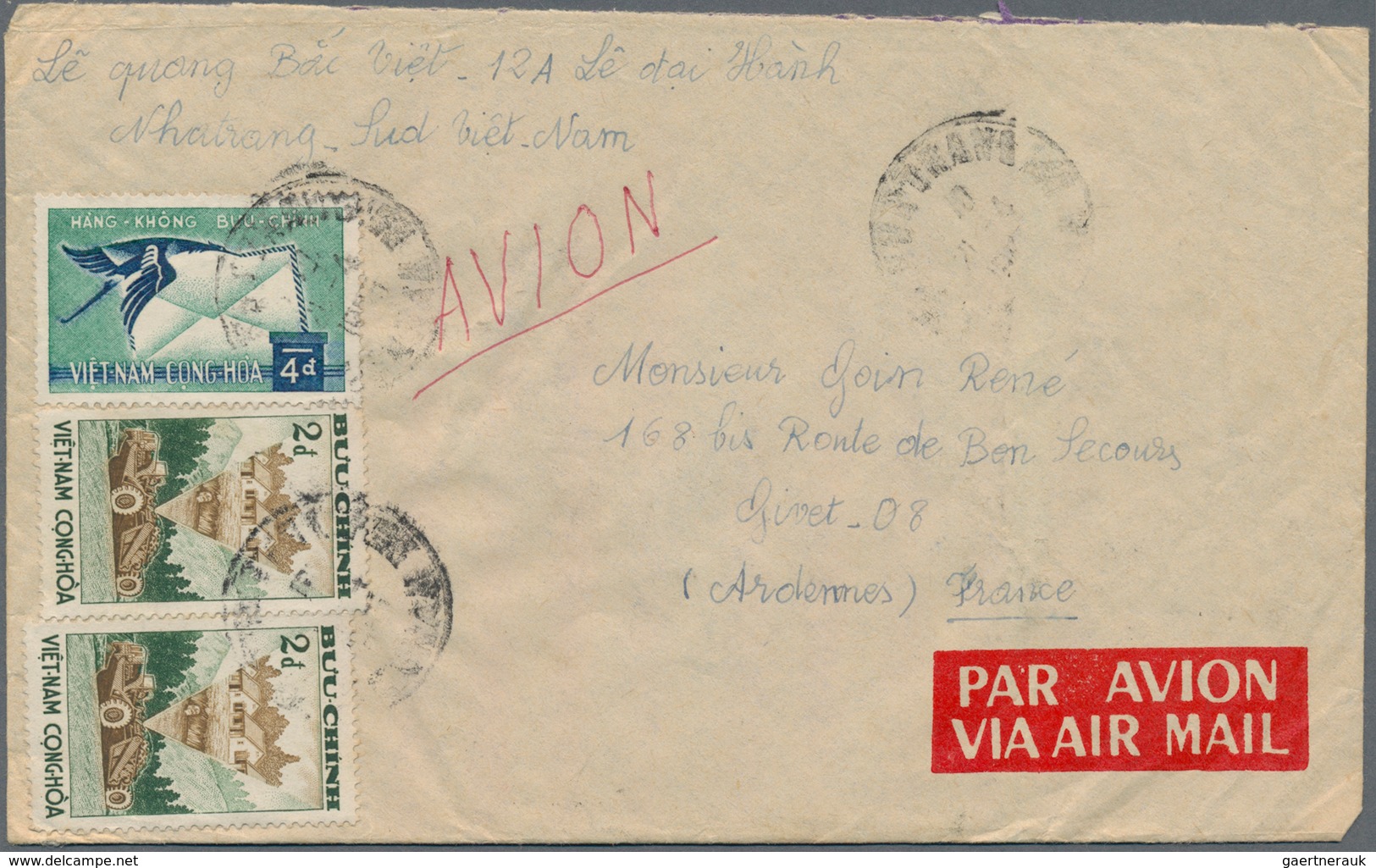 Vietnam: 1952/96, 32 Covers And 6 Labels Of South Vietnam, As Well As Covers After Unification, Some - Viêt-Nam