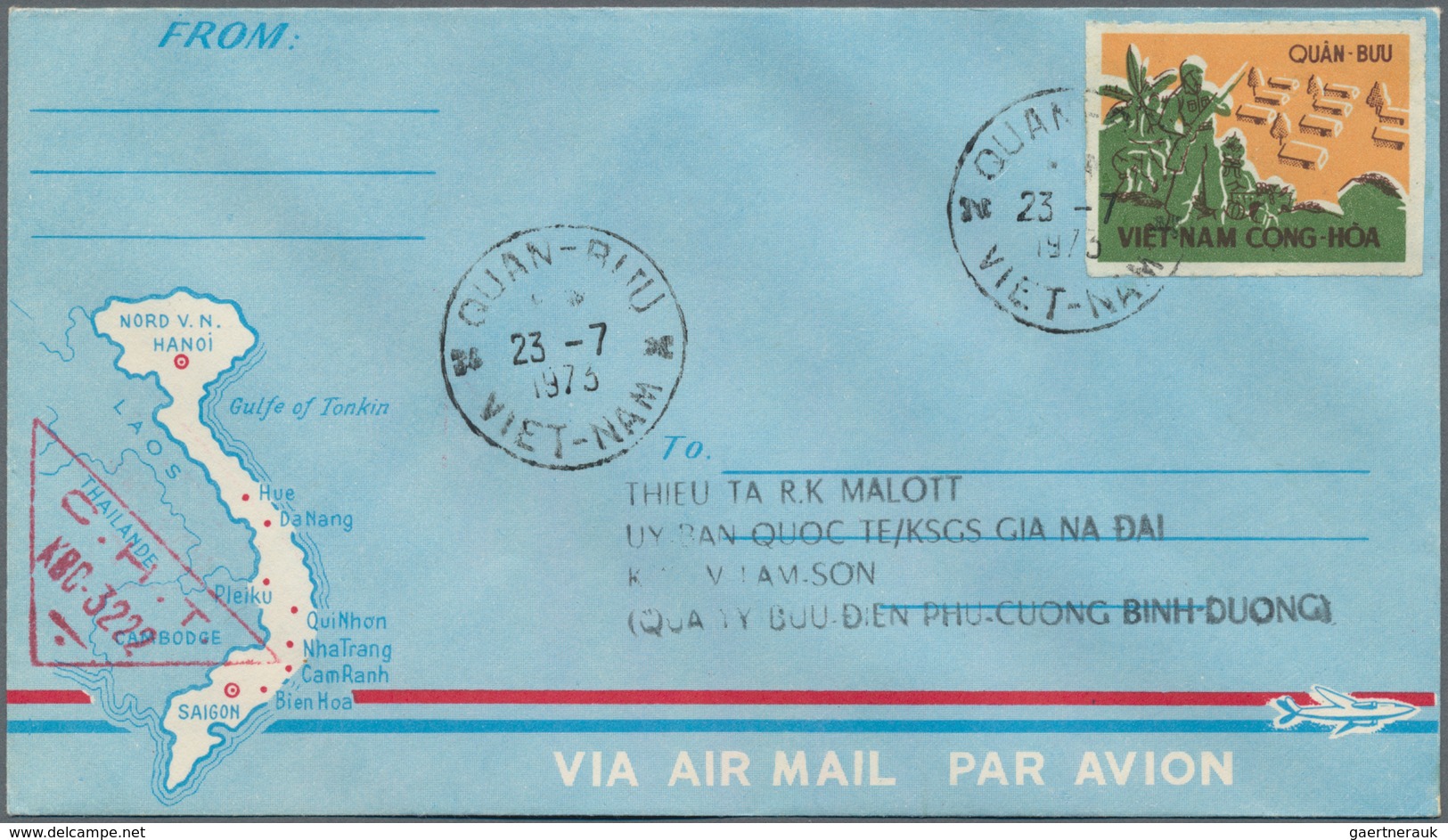 Vietnam: 1952/96, 32 covers and 6 labels of South Vietnam, as well as covers after unification, some