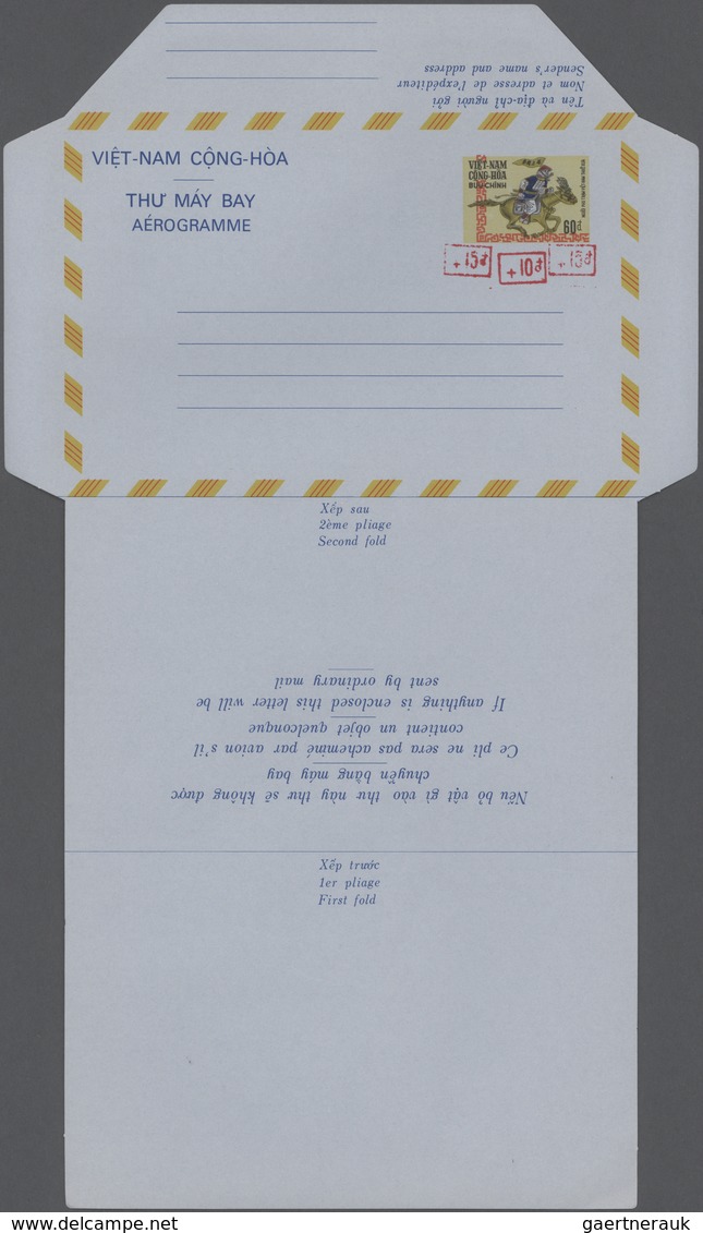 Vietnam: 1971/83 Ca. 120 Mostly Unused And Unfolded Aerogrammes, Incl. Aerogrammes Of The Military O - Vietnam