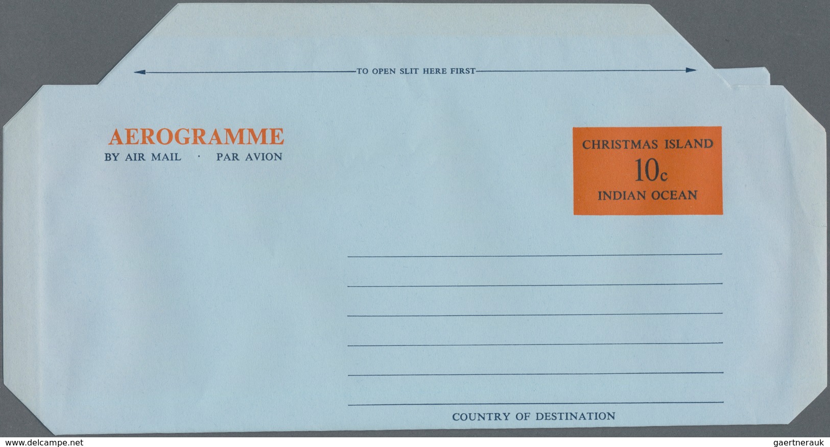 Weihnachtsinsel: 1971/1988 (ca.), Accumulation With About 850 Mostly UNFOLDED AEROGRAMMES With Sever - Christmas Island