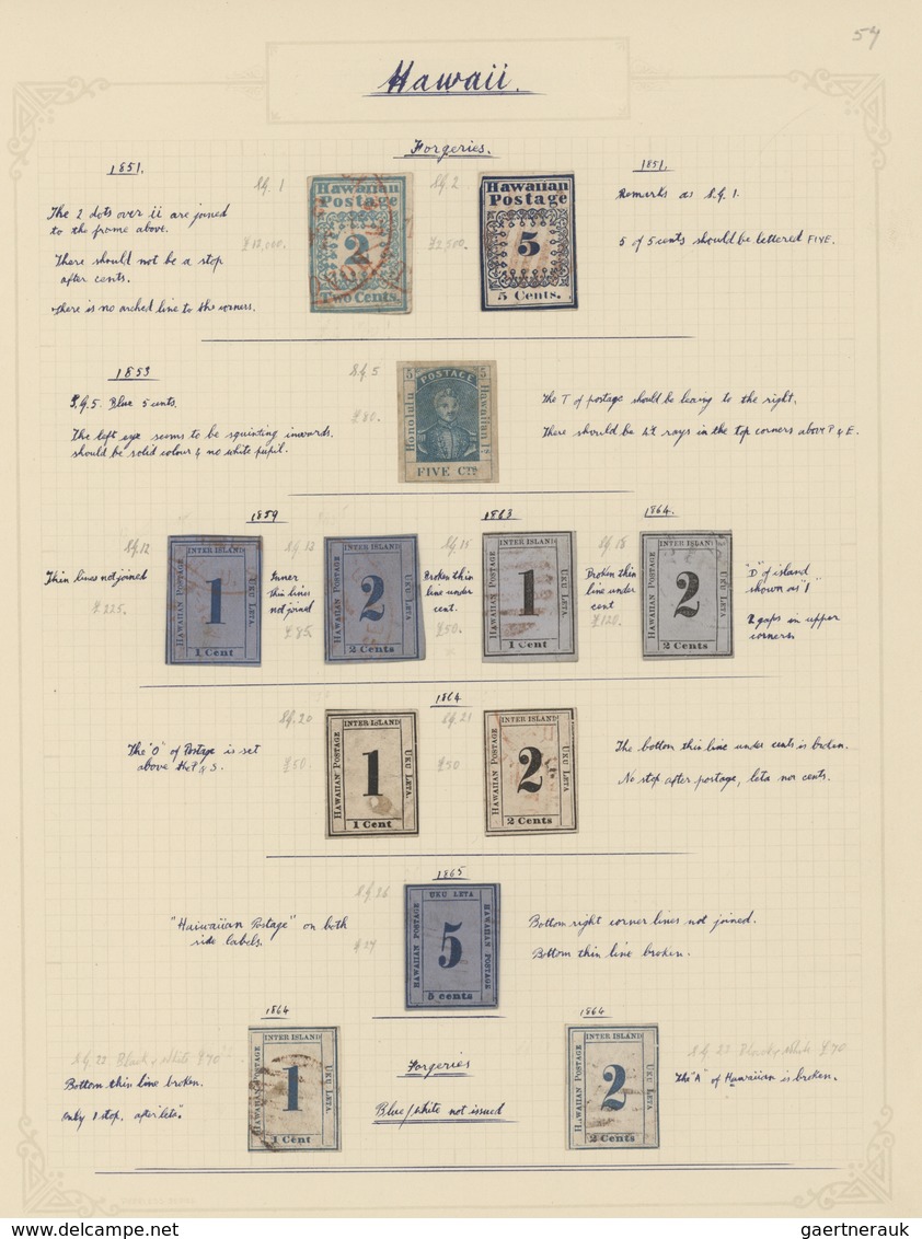 Alle Welt: 1840-1920 Ca., "THE BATH PHILATELIC SOCIETY REFERENCE & STUDY COLLECTION" : Comprehensive - Collections (sans Albums)