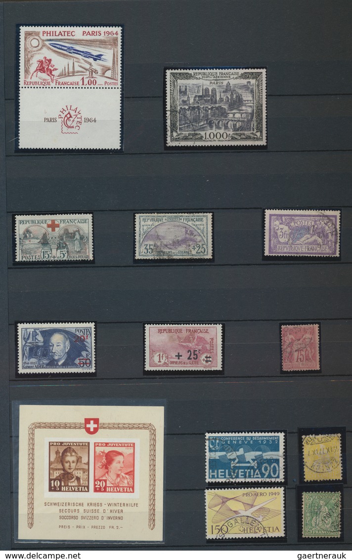 Alle Welt: 1840/1950 (ca.), Assortment Of Apprx. 450 Stamps, Varied Condition And Also A Few Forgeri - Colecciones (sin álbumes)