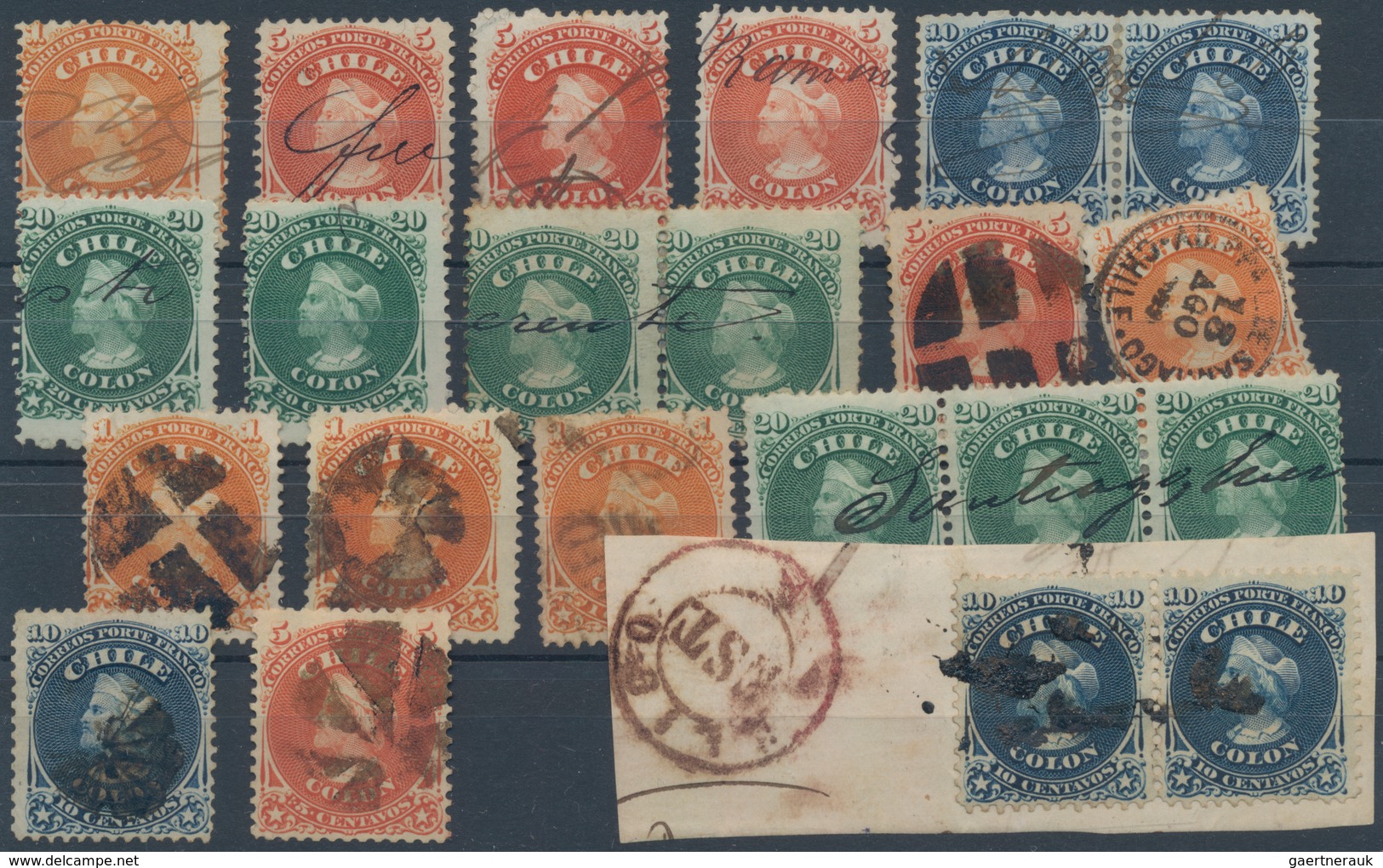 Alle Welt: 1850/1900 (ca.), Used And Mint Assortment Of Apprx. 590 Classic And Semi-classic Stamps O - Sammlungen (ohne Album)