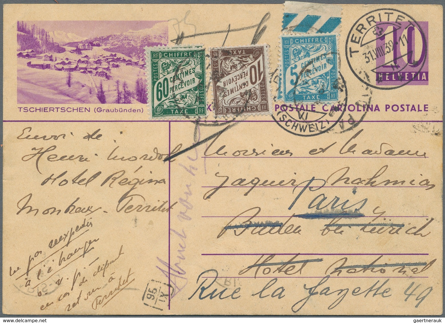 Alle Welt: 1859 from, POSTAGE DUE, comprehensive lot with ca.140 covers, card and stationeries with