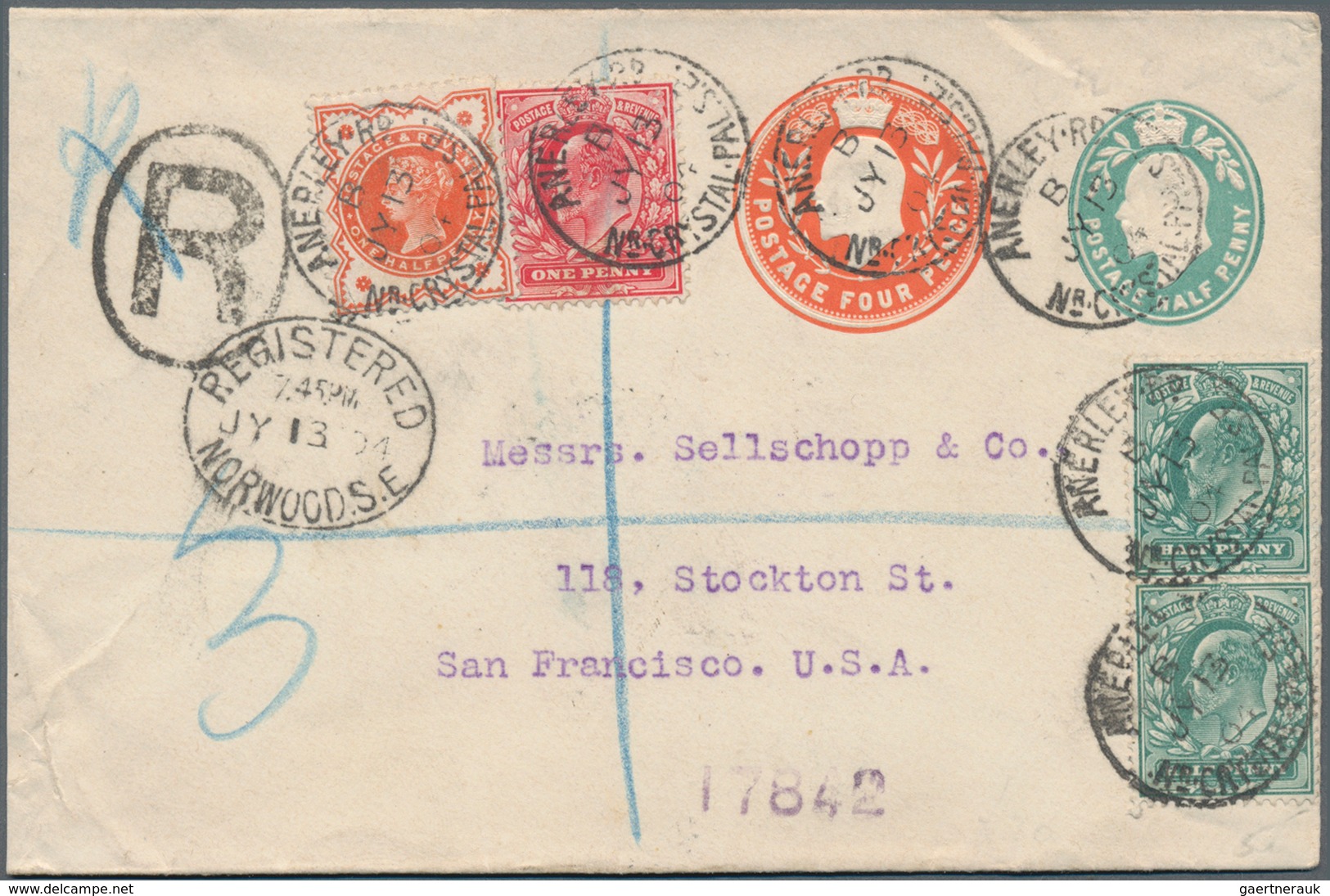 Alle Welt: 1860/1980 (ca.), holding of apprx. 420 covers/cards/stationeries, main value GREAT BRITAI