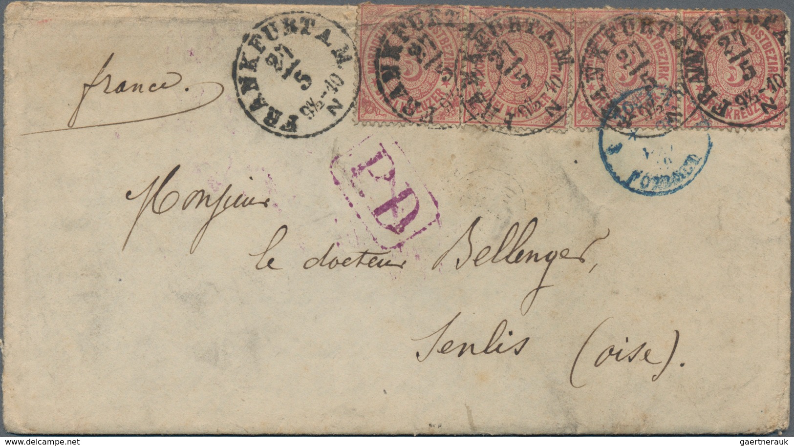 Alle Welt: 1861-1928 About 110 Covers And Postal Stationeries Many From A Correspondance To France I - Verzamelingen (zonder Album)