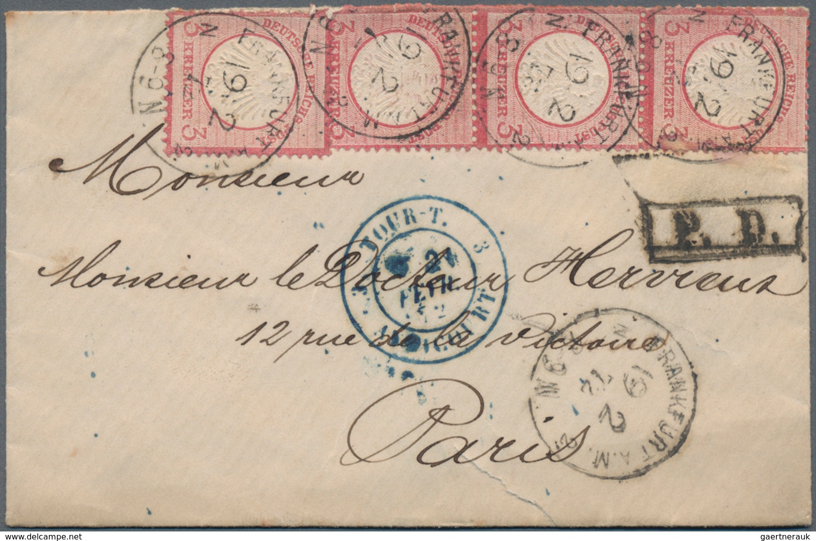 Alle Welt: 1861-1928 About 110 Covers And Postal Stationeries Many From A Correspondance To France I - Colecciones (sin álbumes)