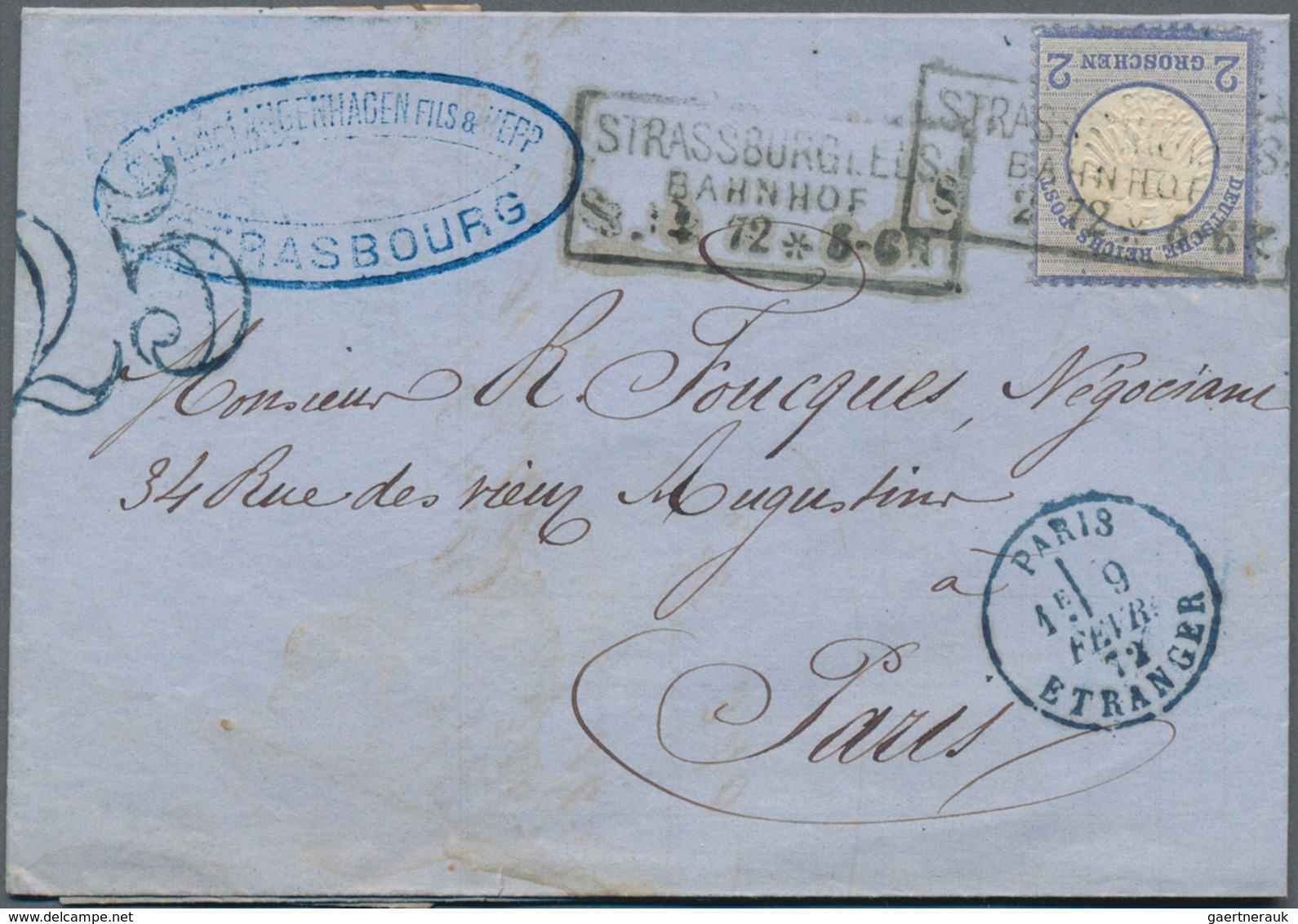 Alle Welt: 1861-1928 About 110 Covers And Postal Stationeries Many From A Correspondance To France I - Colecciones (sin álbumes)