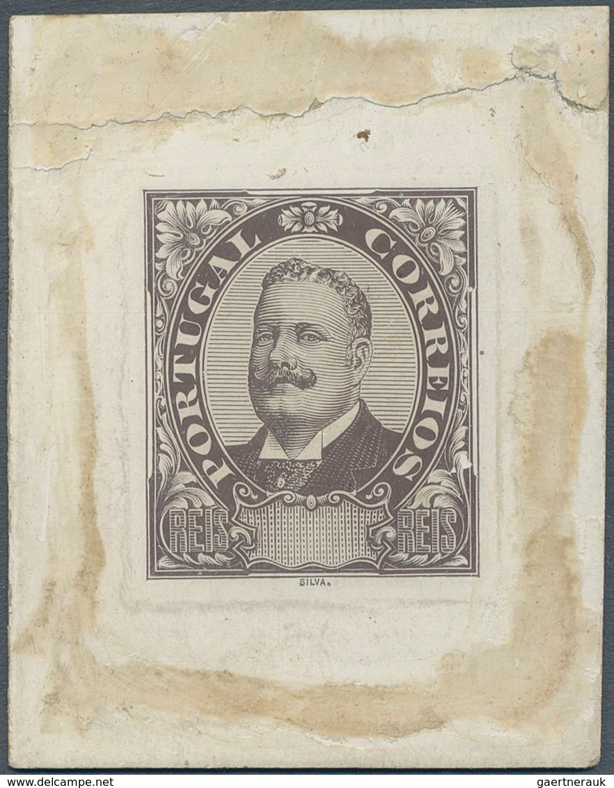 Alle Welt: 1867/1941. Lot Containing 6 Interesting Items: A Non-adopted Proof In Black For 1895 Issu - Colecciones (sin álbumes)