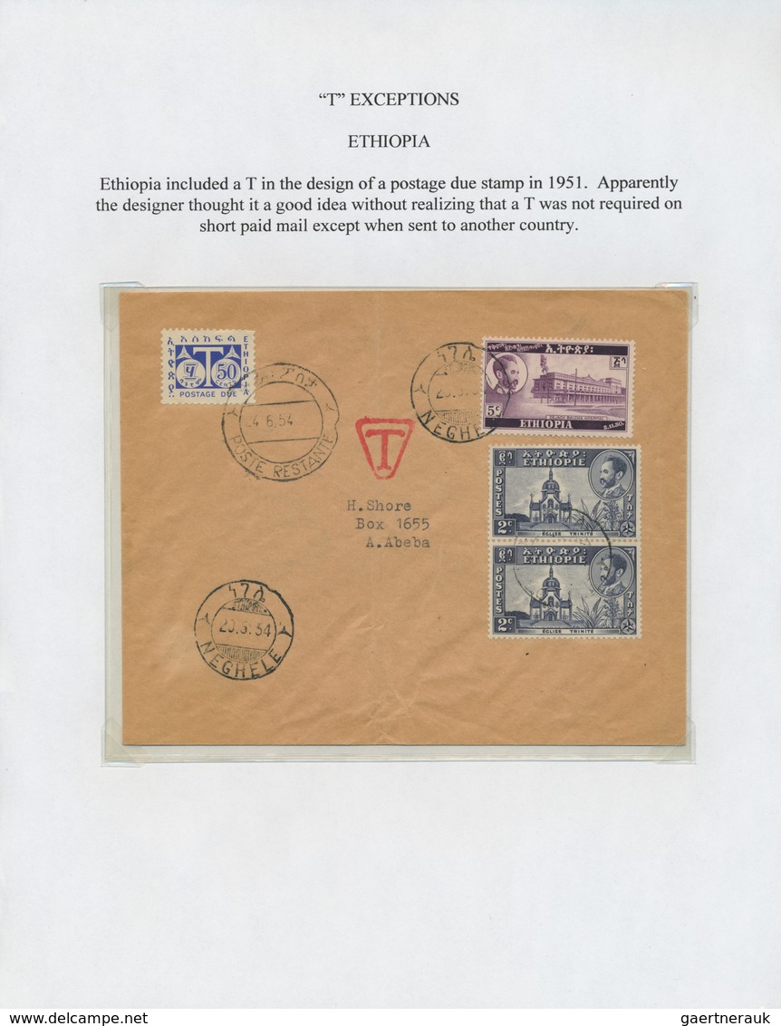 Alle Welt: 1890/1960 (ca.) A scarce worldwide POSTAGE DUE / TAX exhibition-collection in three album