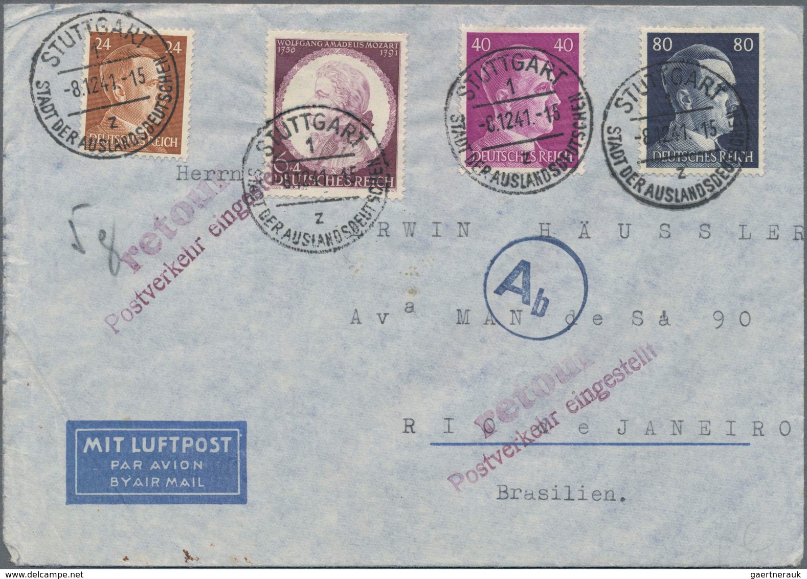 Alle Welt: 1890-1960, Vielseitiger Bestand Mit 180 Briefen Ansichtskarten Und Belegen, Dabei Einige - Colecciones (sin álbumes)