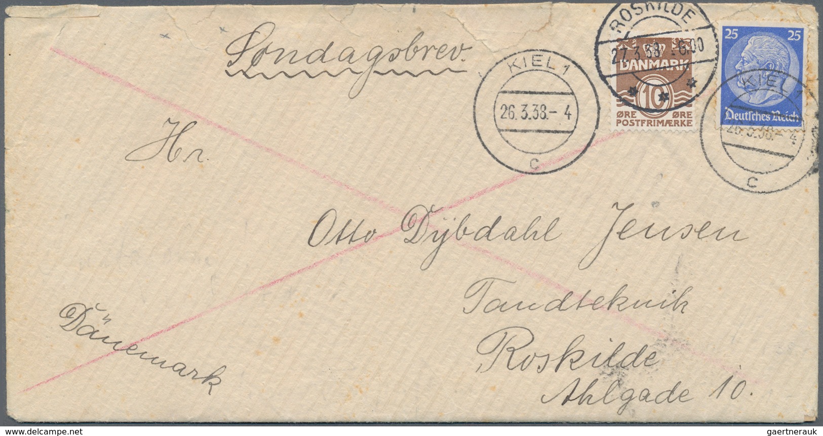 Alle Welt: 1900/58 Highly Interesting Holding Of 25 Letters, Cards And Postal Stationeries With Vari - Collections (sans Albums)