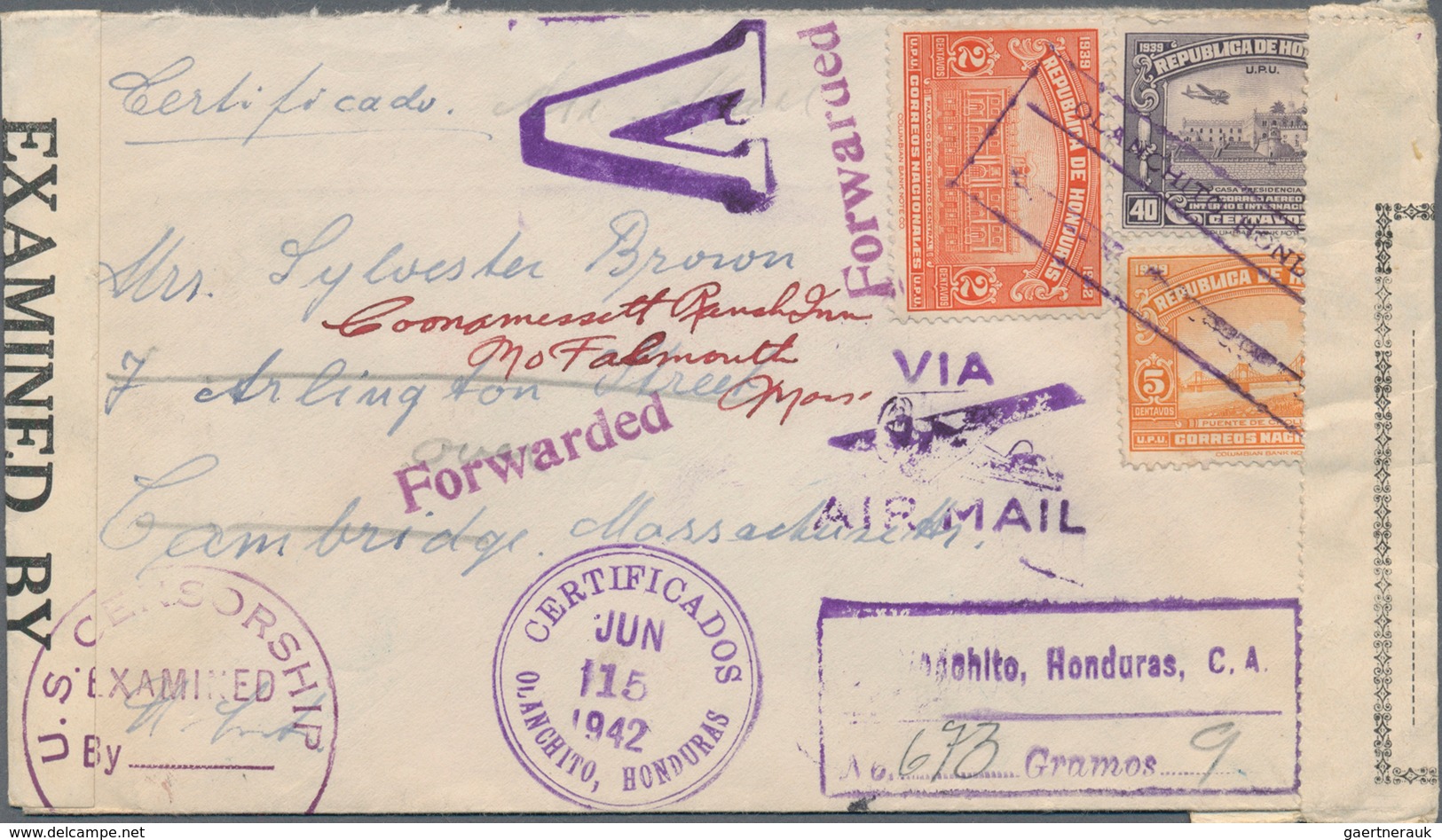 Alle Welt: 1940/45 Approx. 110 Registered Letters, Airmail, Ship Mail, One Airgraph, All With Censor - Collections (without Album)