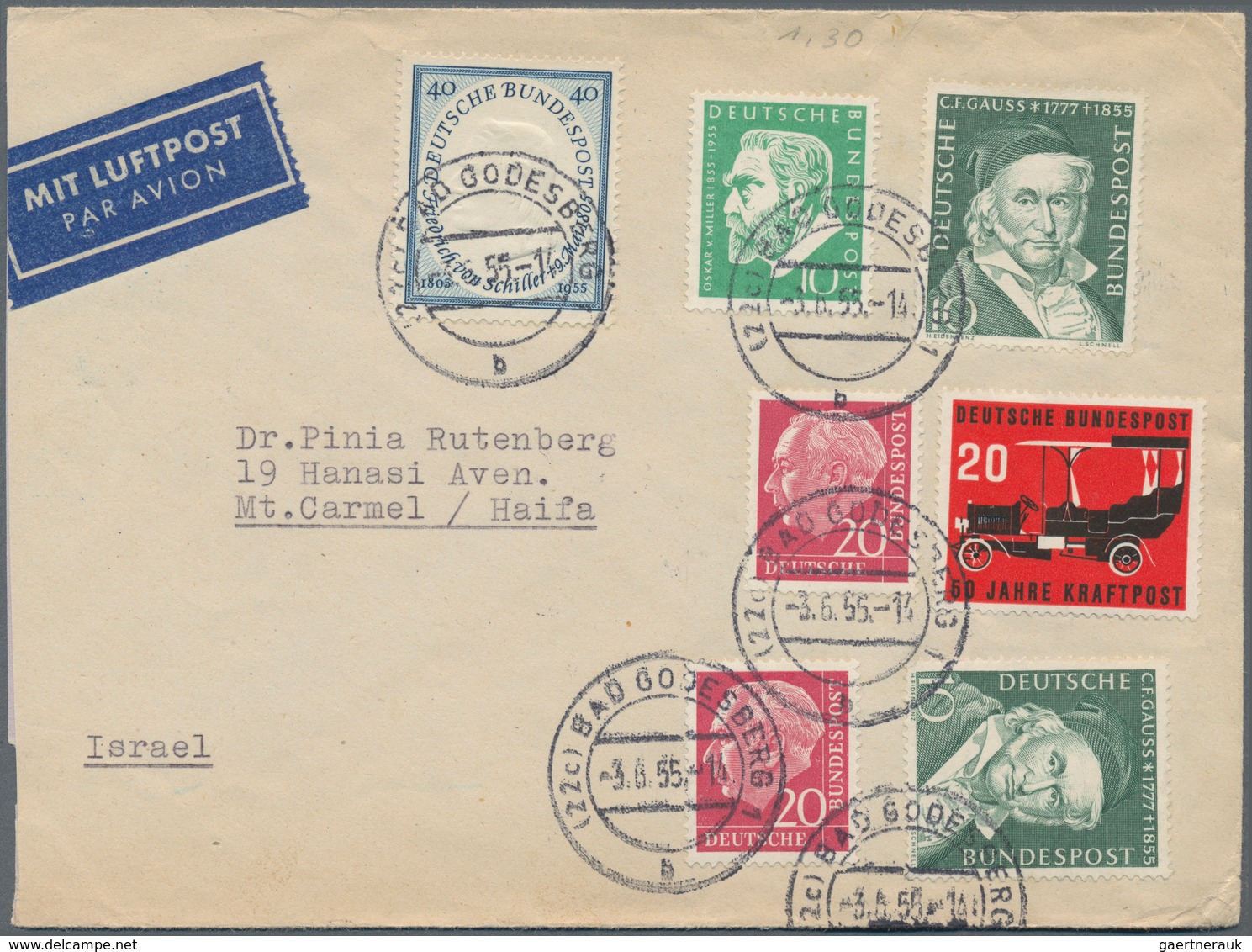 Alle Welt: 1950/1980 (ca.), Correspondence To ISRAEL, Lot Of Apprx. 160 Covers Incoming From Switzer - Colecciones (sin álbumes)