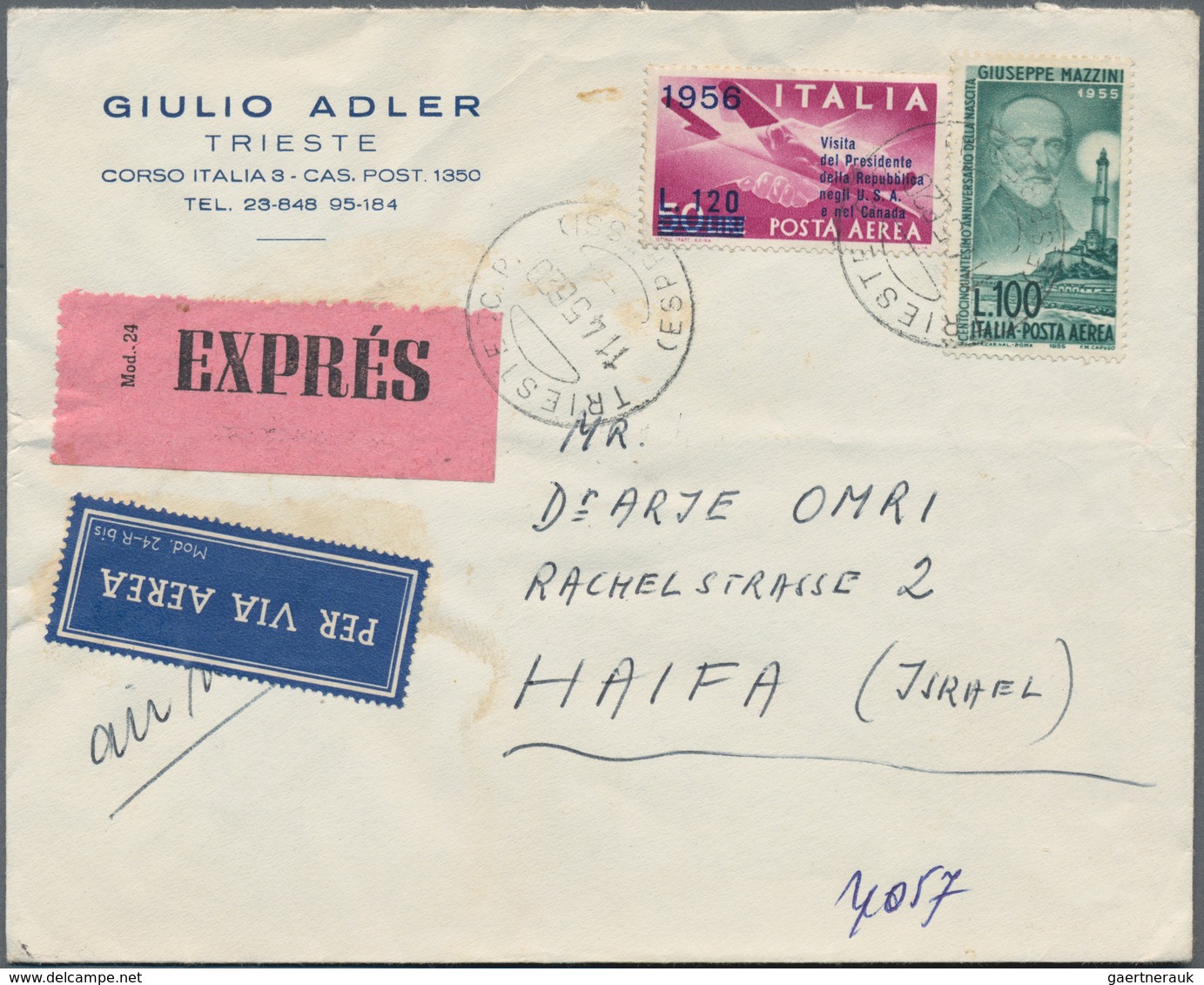 Alle Welt: 1950/1980 (ca.), Correspondence To ISRAEL, Lot Of Apprx. 160 Covers Incoming From Switzer - Colecciones (sin álbumes)