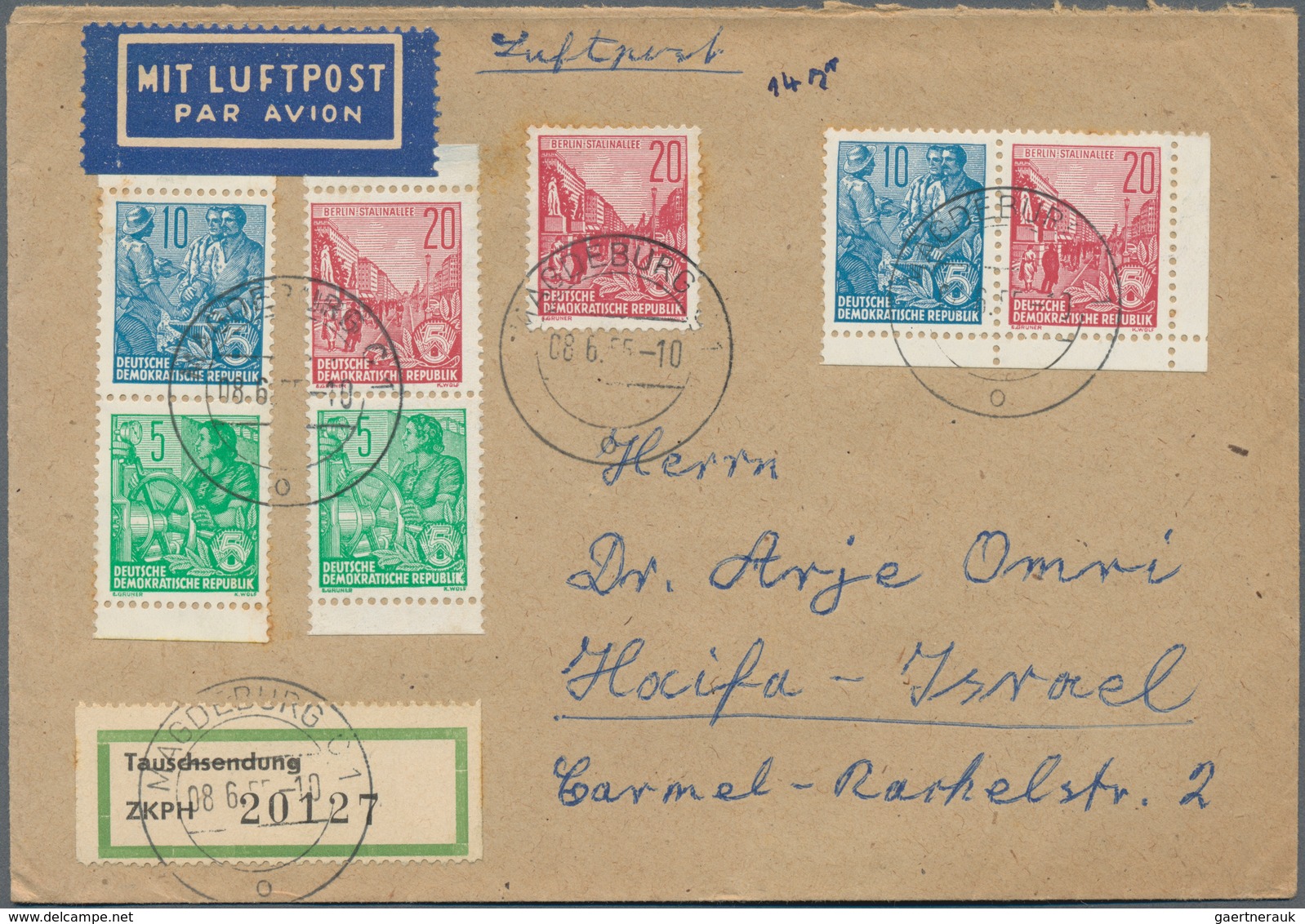 Alle Welt: 1950/1980 (ca.), correspondence to ISRAEL, lot of apprx. 160 covers incoming from Switzer