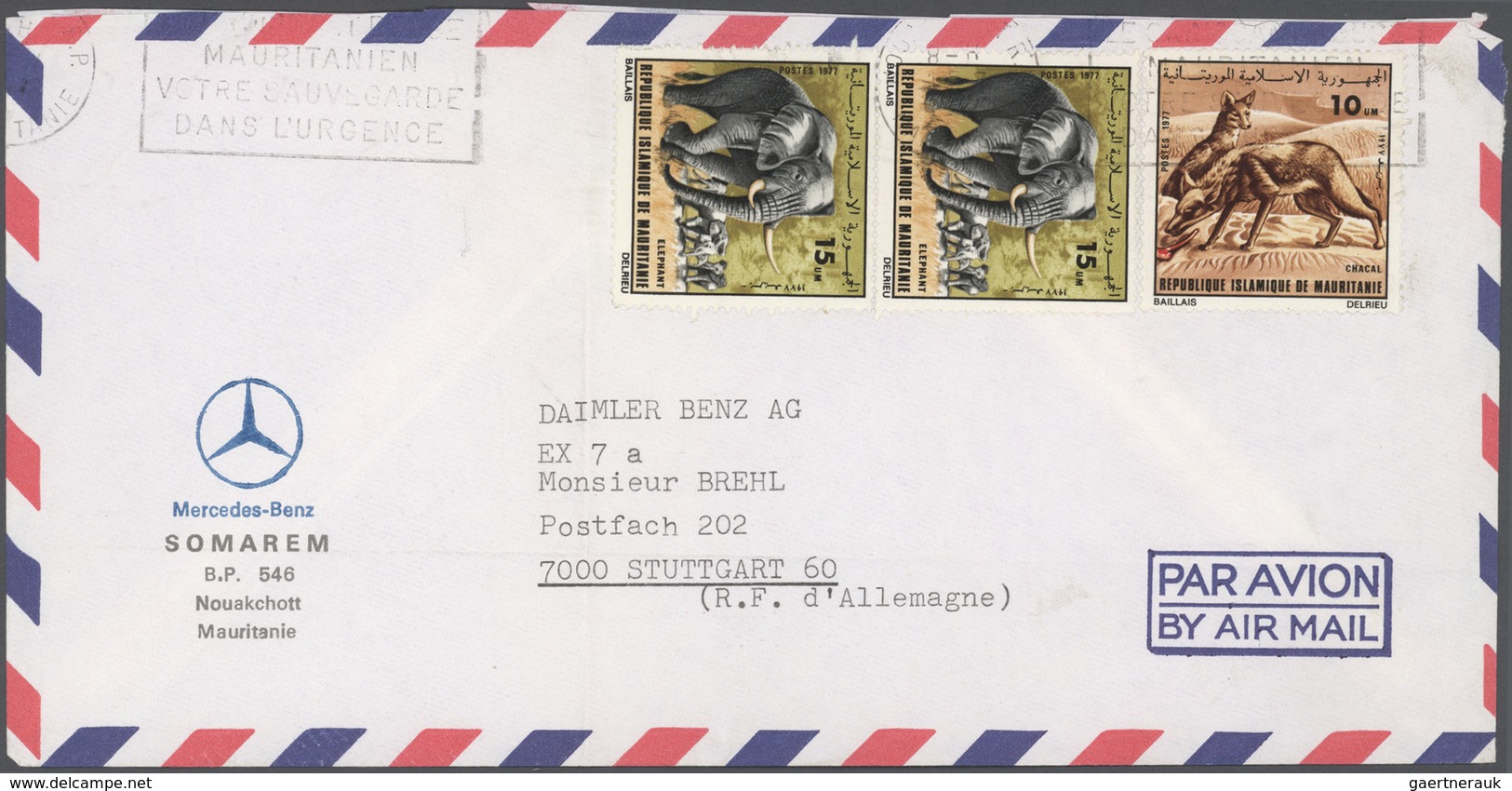 Alle Welt: 1959/1977 (ca.), Holding Of Apprx. 278 Commercial Covers Addressed To Daimler Benz, Stutt - Collections (without Album)