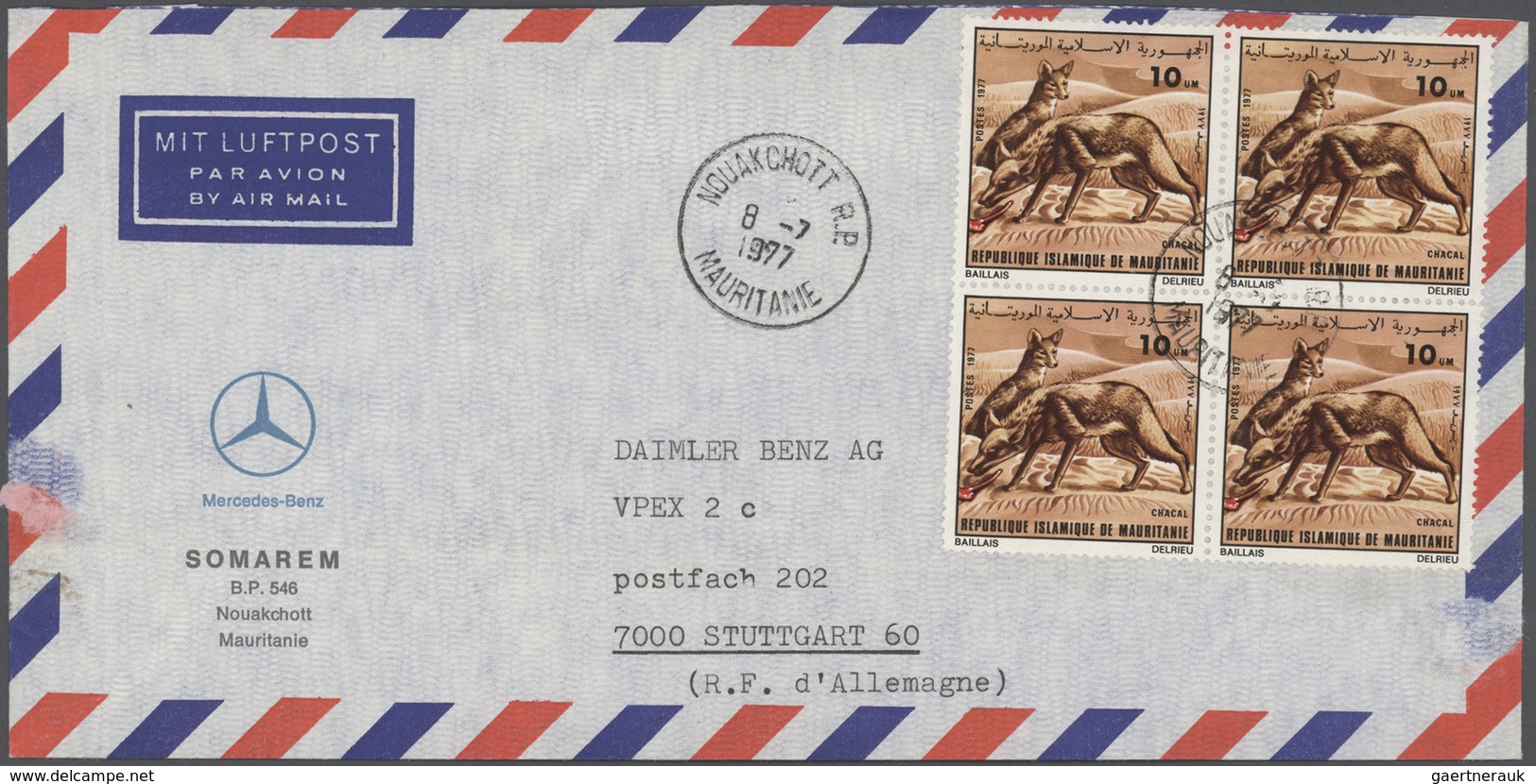 Alle Welt: 1959/1977 (ca.), Holding Of Apprx. 278 Commercial Covers Addressed To Daimler Benz, Stutt - Collections (without Album)