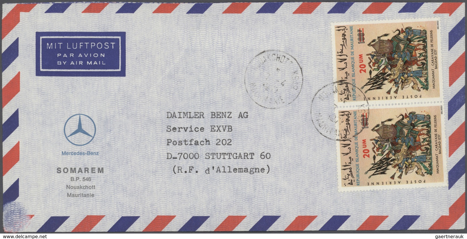 Alle Welt: 1959/1977 (ca.), Holding Of Apprx. 278 Commercial Covers Addressed To Daimler Benz, Stutt - Collections (without Album)