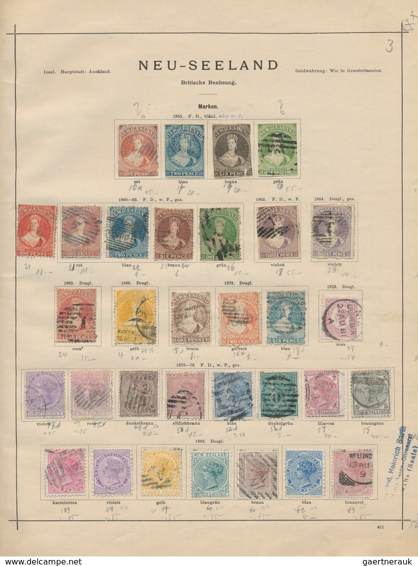 Übersee: 1850/1890 (ca.), Mint And Used Collection In An Ancient Schaubek Album, Comprising A Good R - Andere & Zonder Classificatie
