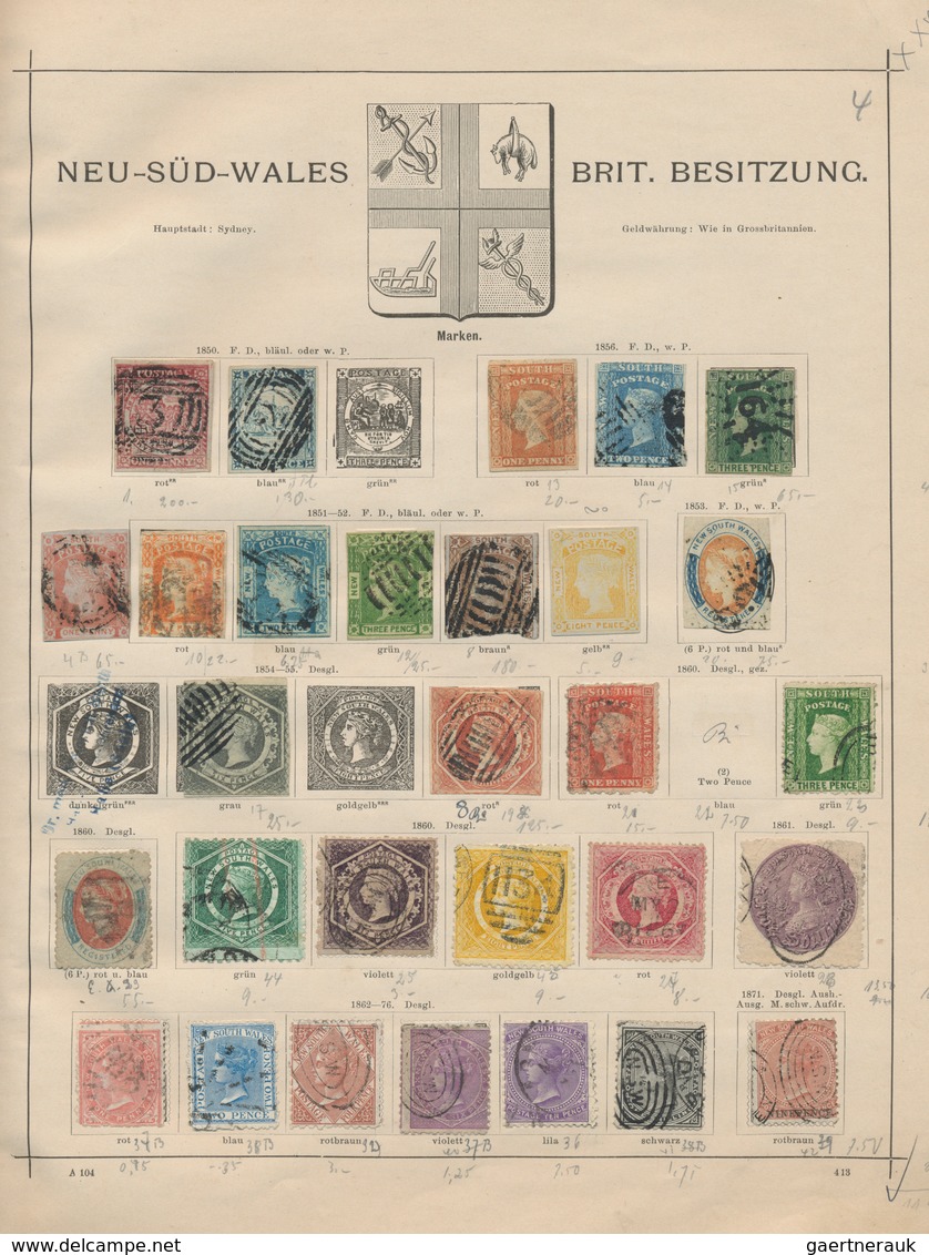 Übersee: 1850/1890 (ca.), Mint And Used Collection In An Ancient Schaubek Album, Comprising A Good R - Autres & Non Classés