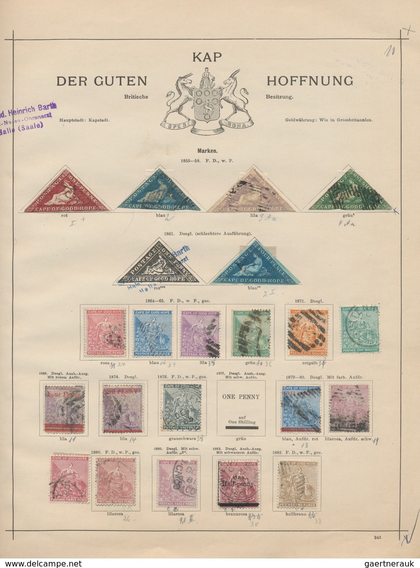 Übersee: 1850/1890 (ca.), mint and used collection in an ancient Schaubek album, comprising a good r